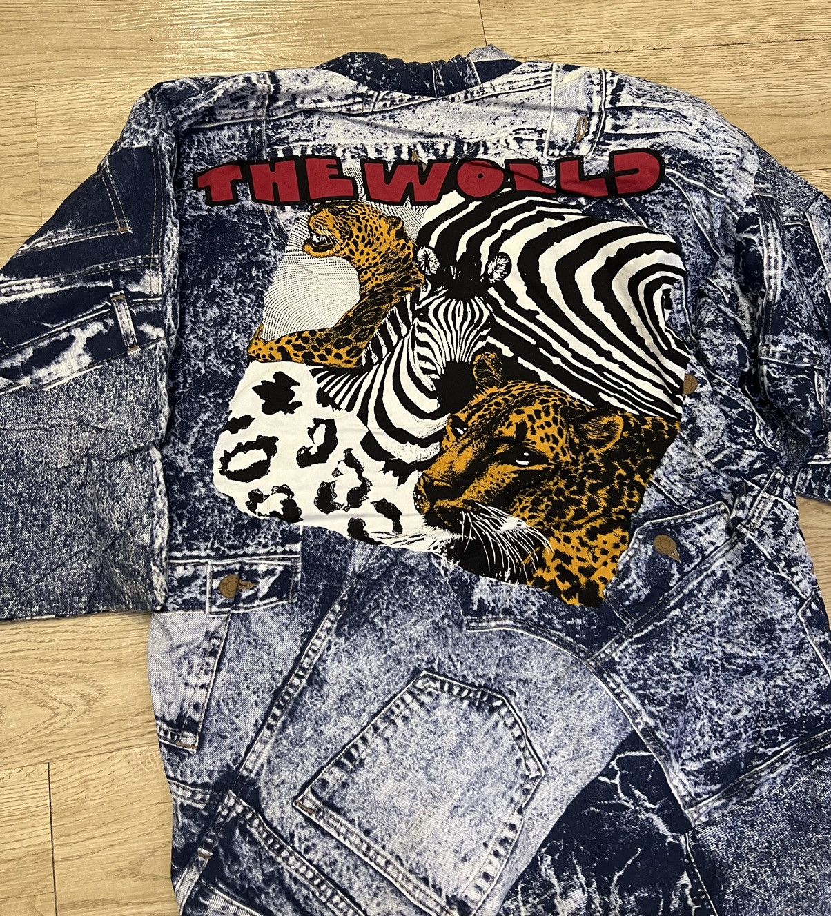 Indigo × Japanese Brand THE WORLD Safari Indigo Jeans Print Kimono Size US XL / EU 56 / 4 - 4 Thumbnail