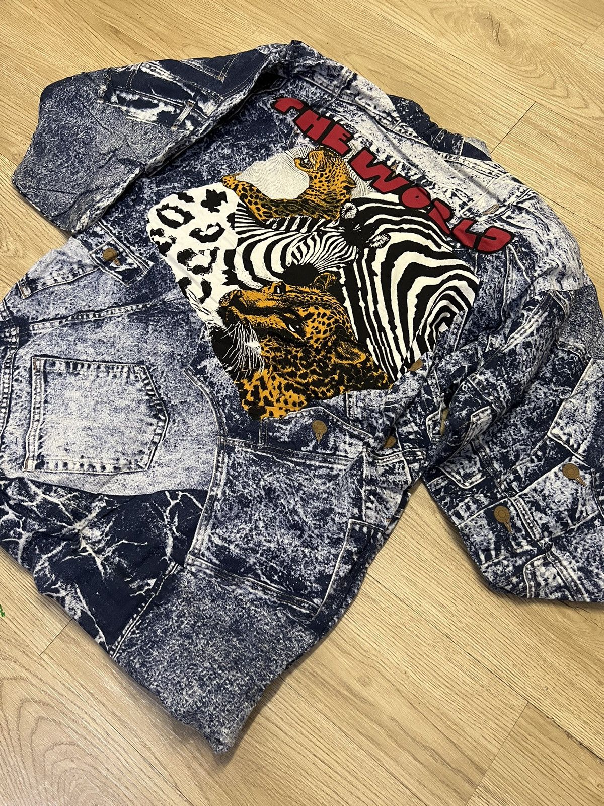 Indigo × Japanese Brand THE WORLD Safari Indigo Jeans Print Kimono Size US XL / EU 56 / 4 - 3 Thumbnail