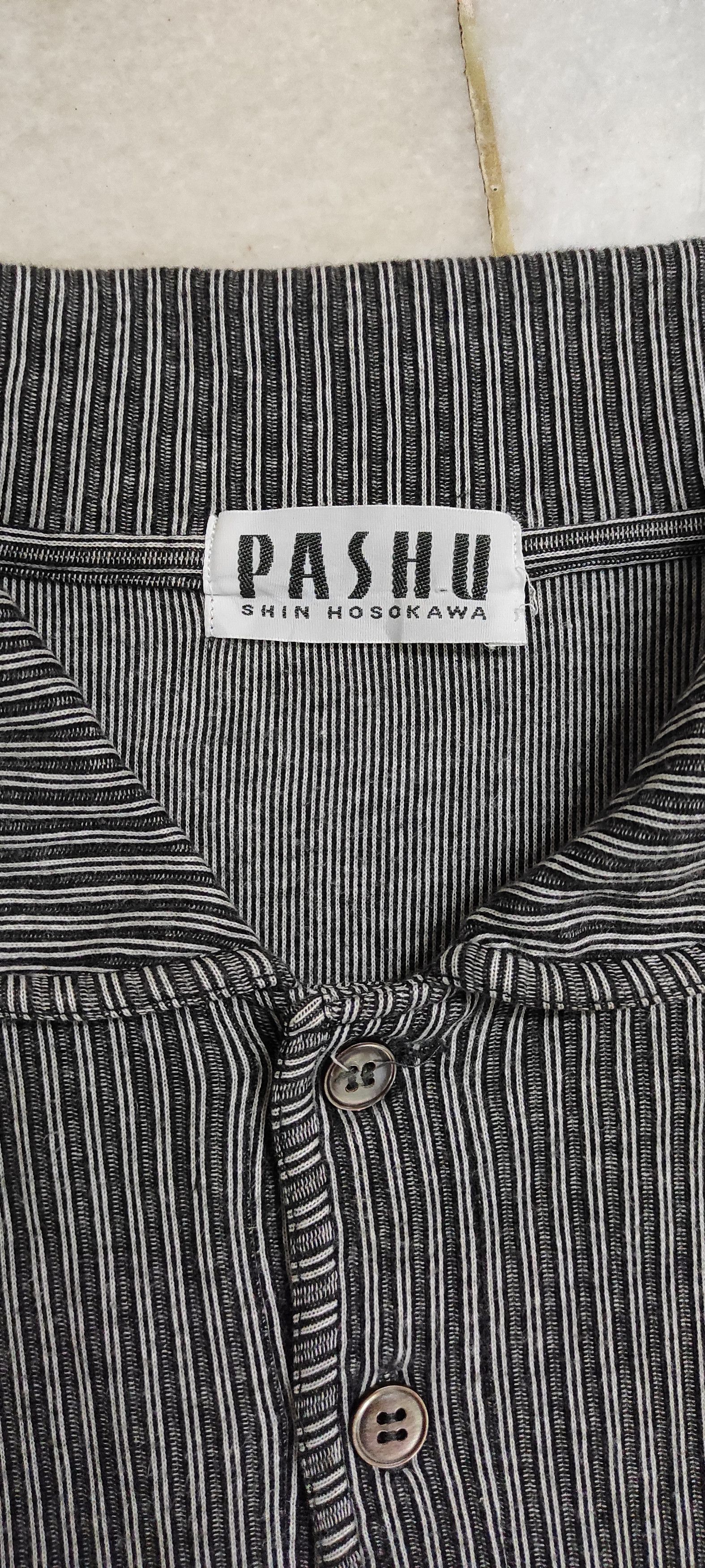 Designer 80's Archive PASHU SHIN HOSOKAWA PLEATS stripes shirt Size US M / EU 48-50 / 2 - 4 Thumbnail