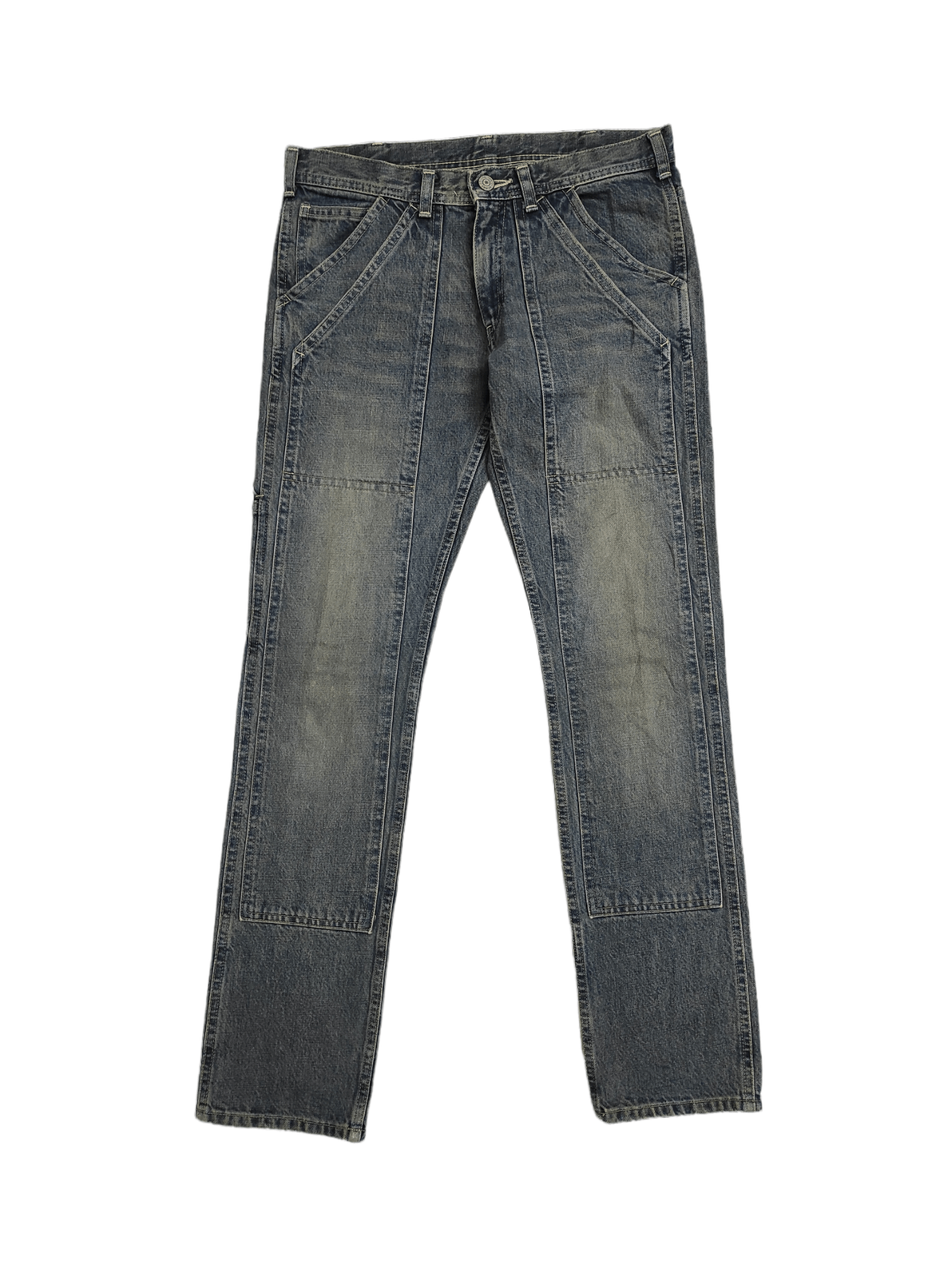 Image of Beams Plus x Vintage Beams Boy Tokyo Double Pocket Utility Jeans in Indigo, Men's (Size 31)