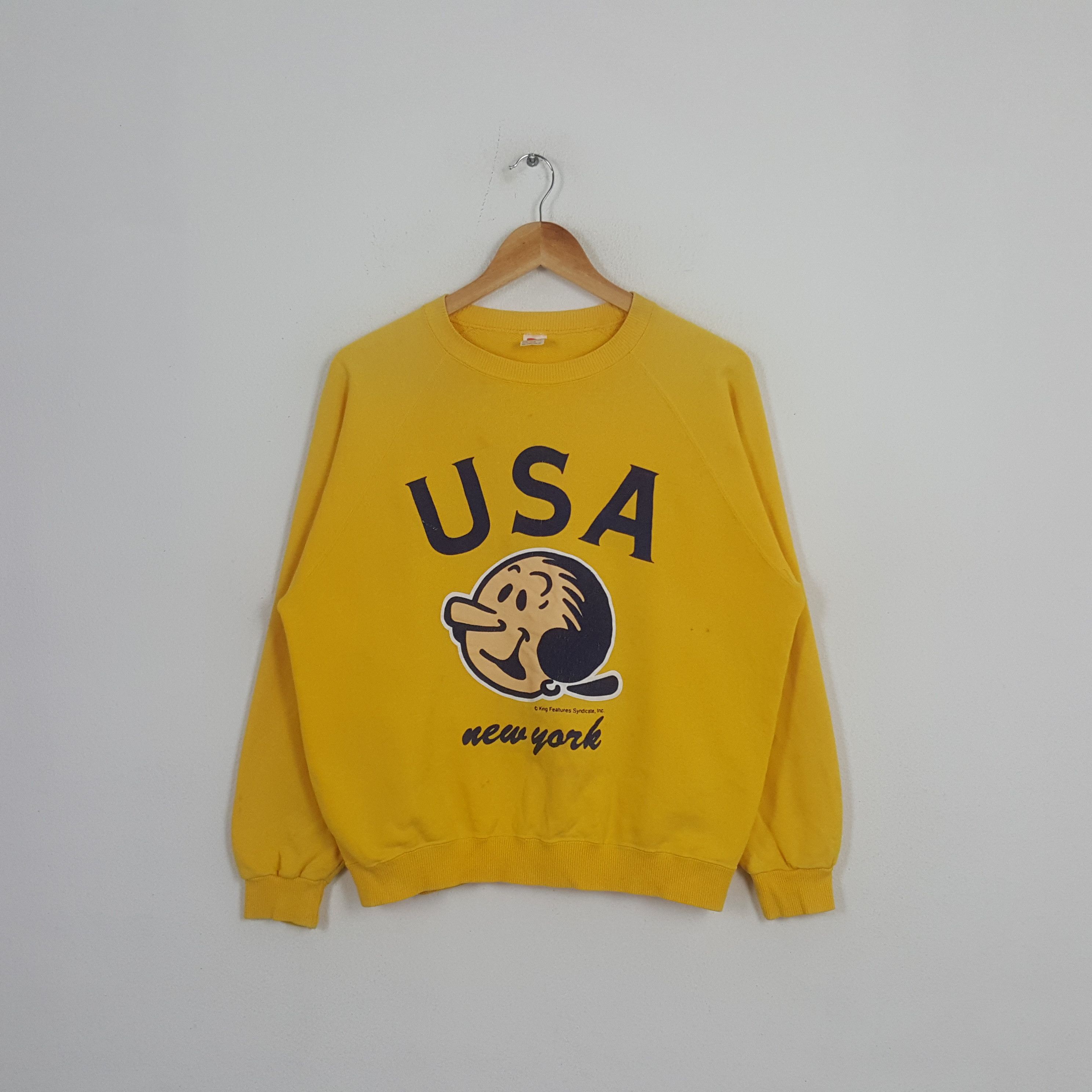 Vintage Popeye USA New York American Cartoon Sweatshirt