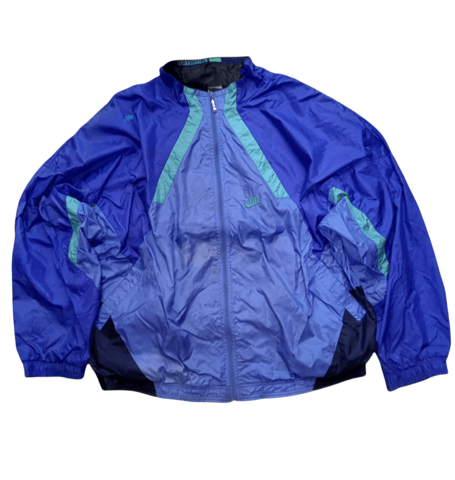 image of 90's Grey Tag Nike Aqua Berry Windbreaker, Men's (Size 2XL)