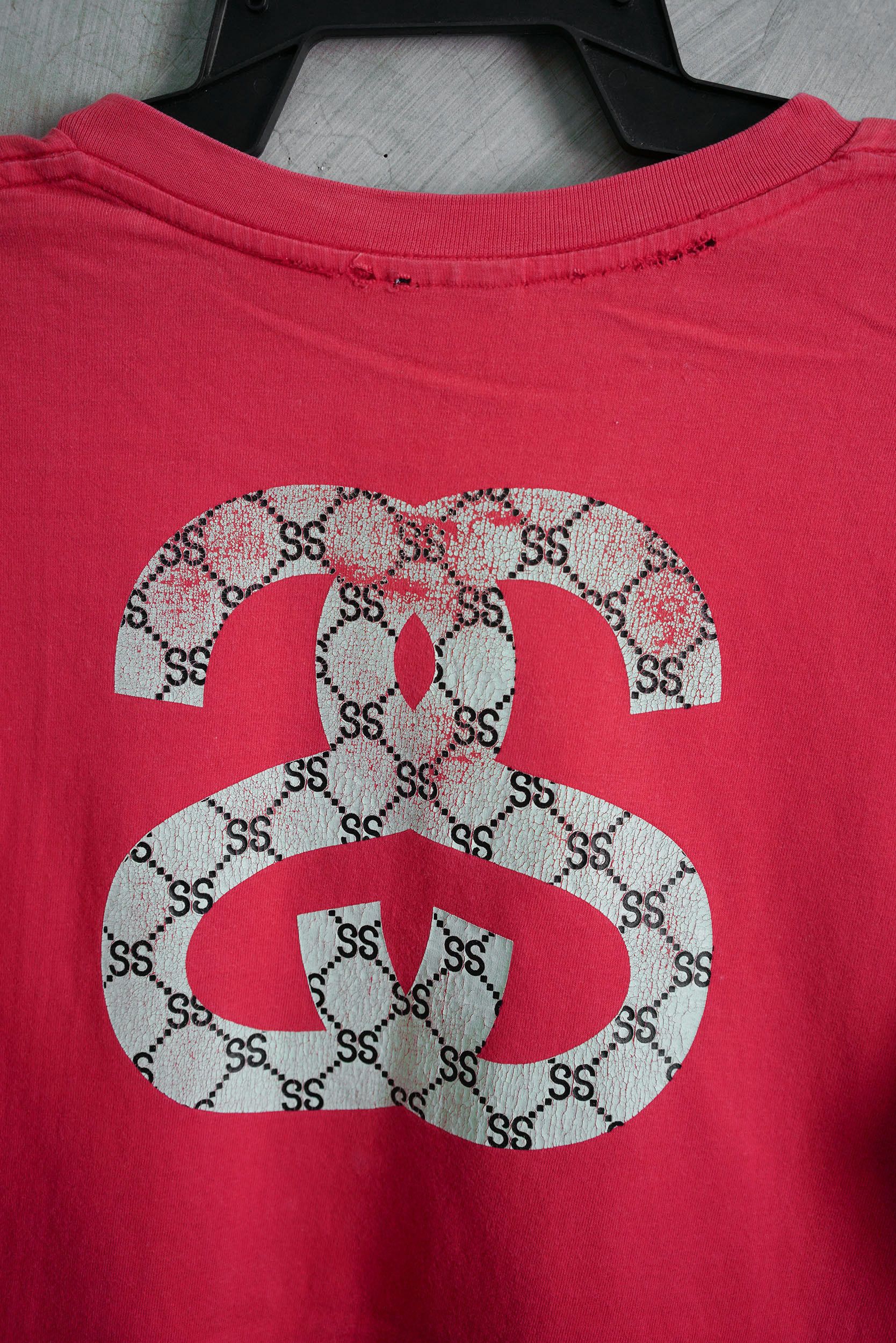 Stussy × Vintage Vintage Stussy Rip Off Gucci Logo Single Stitch Tee Size US L / EU 52-54 / 3 - 5 Thumbnail