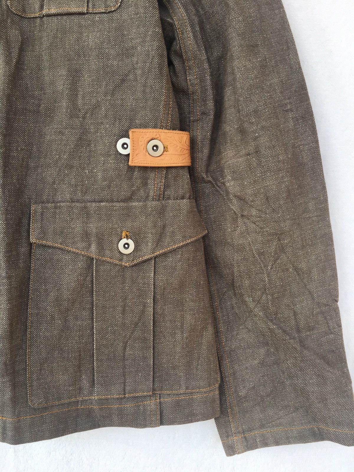 Designer Japanese Brand KEITA MARUYAMA Homme Brown Denim Jacket Size US L / EU 52-54 / 3 - 4 Thumbnail