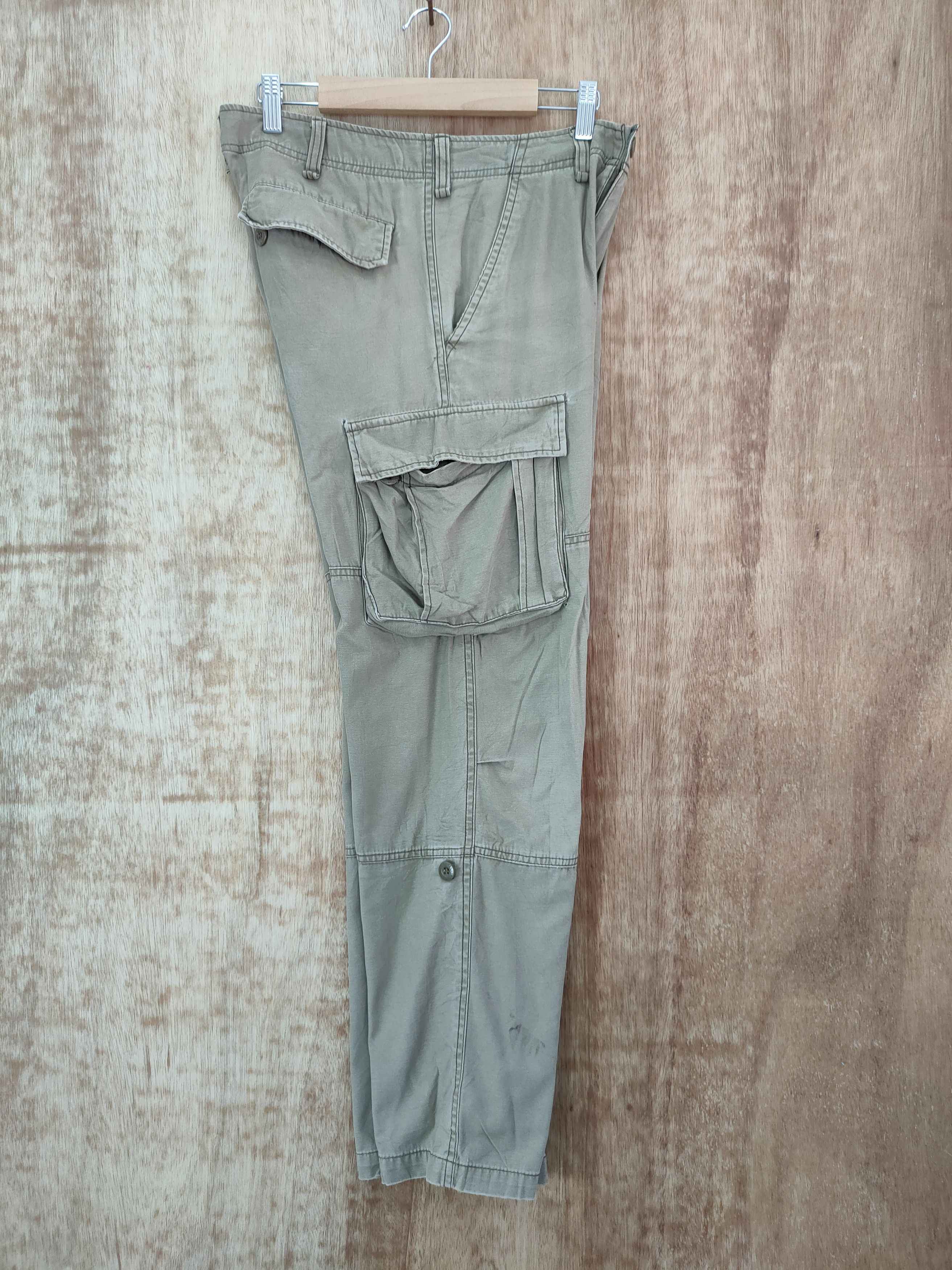 Japanese Brand DLL Japan brown vintage multi pocket cargo pants #46-282A Size US 31 - 12 Thumbnail
