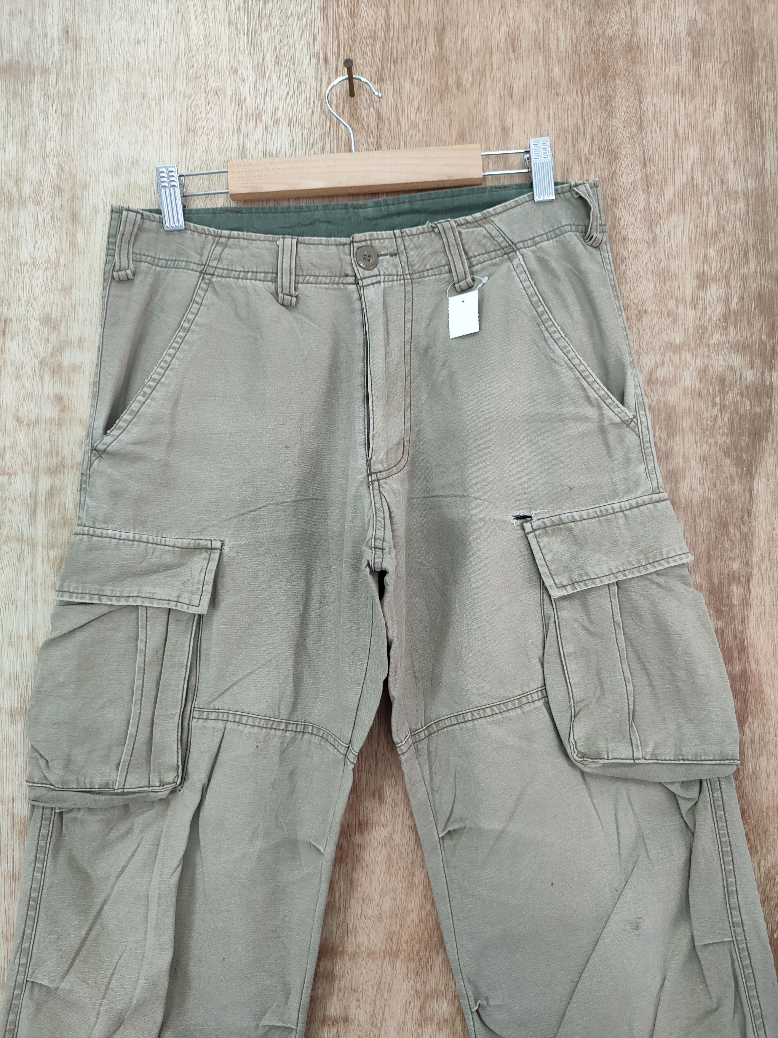 Japanese Brand DLL Japan brown vintage multi pocket cargo pants #46-282A Size US 31 - 4 Thumbnail