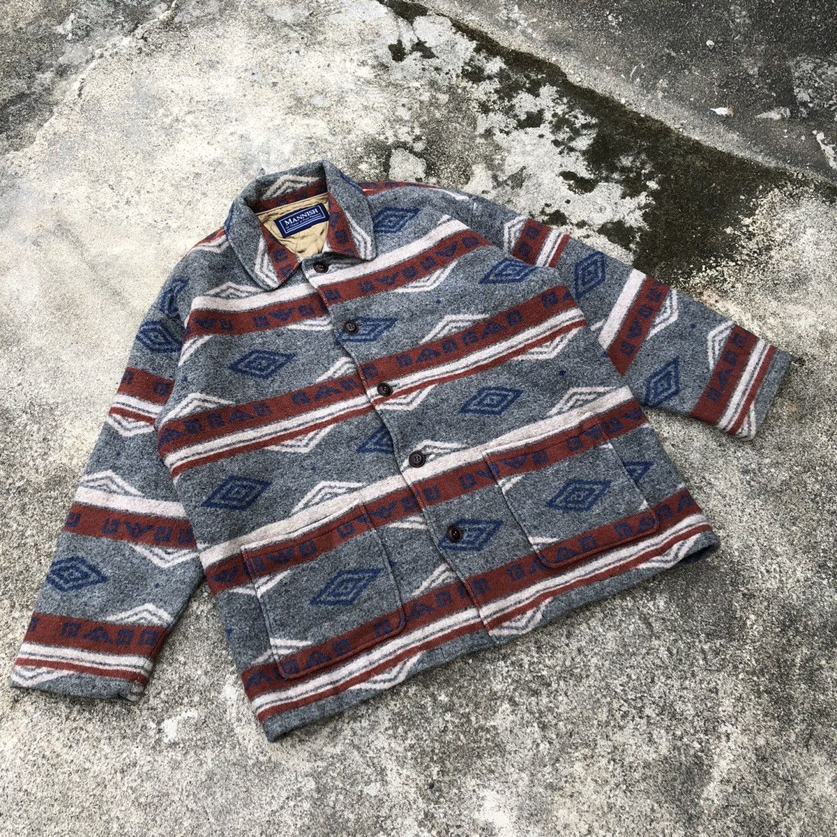 Japanese Brand × Native 🔥Rare🔥Vintage Mannish Navajo Native Umbro Wool Heavy Jacket Size US XXL / EU 58 / 5 - 1 Thumbnail