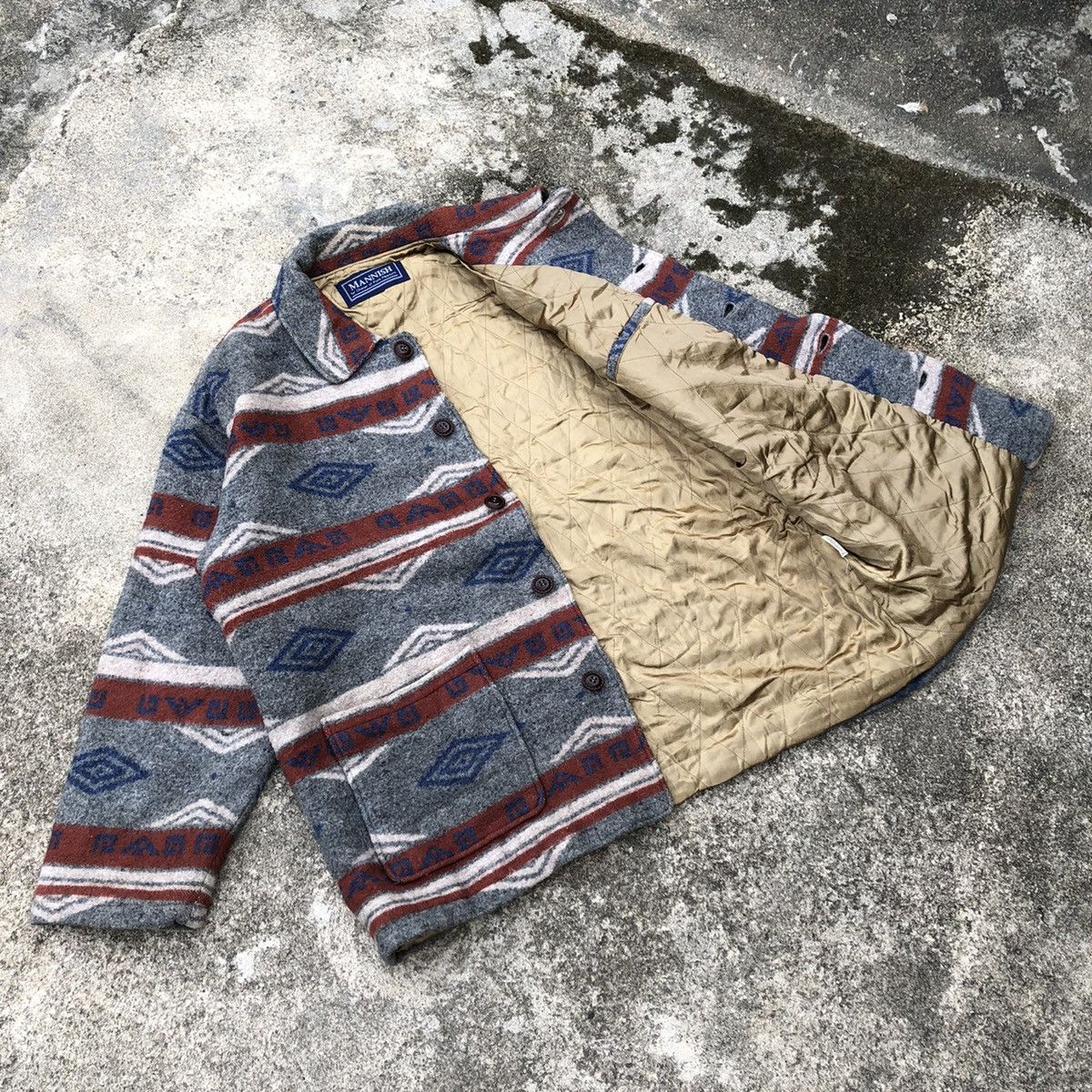 Japanese Brand × Native 🔥Rare🔥Vintage Mannish Navajo Native Umbro Wool Heavy Jacket Size US XXL / EU 58 / 5 - 9 Thumbnail