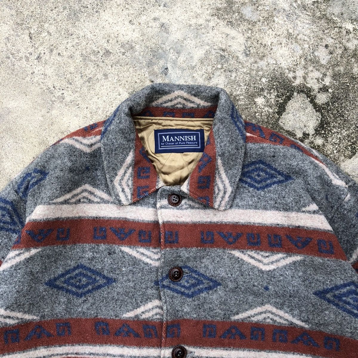 Japanese Brand × Native 🔥Rare🔥Vintage Mannish Navajo Native Umbro Wool Heavy Jacket Size US XXL / EU 58 / 5 - 2 Thumbnail