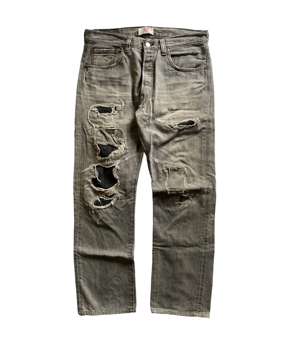 Levis 501 Kurt Cobain Distressed Denim Pants
