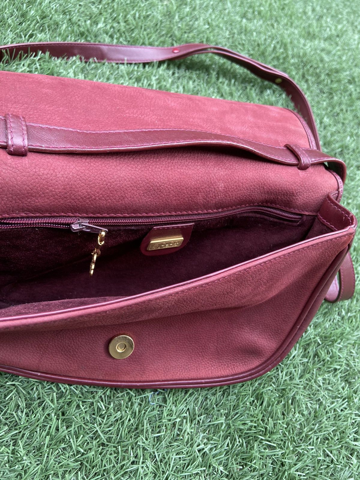 Gucci Gucci Burgundy Marron Hobo Suede Leather Crossbody Bag Size ONE SIZE - 12 Thumbnail