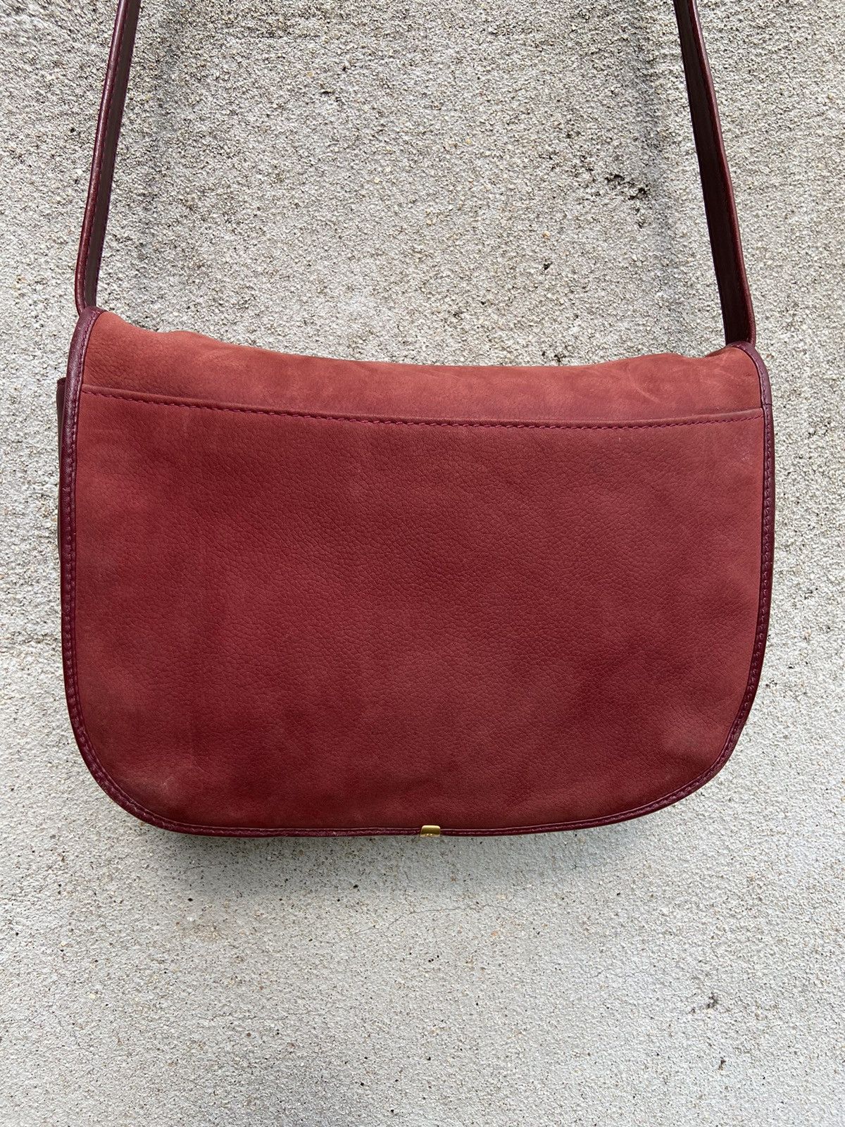 Gucci Gucci Burgundy Marron Hobo Suede Leather Crossbody Bag Size ONE SIZE - 7 Thumbnail