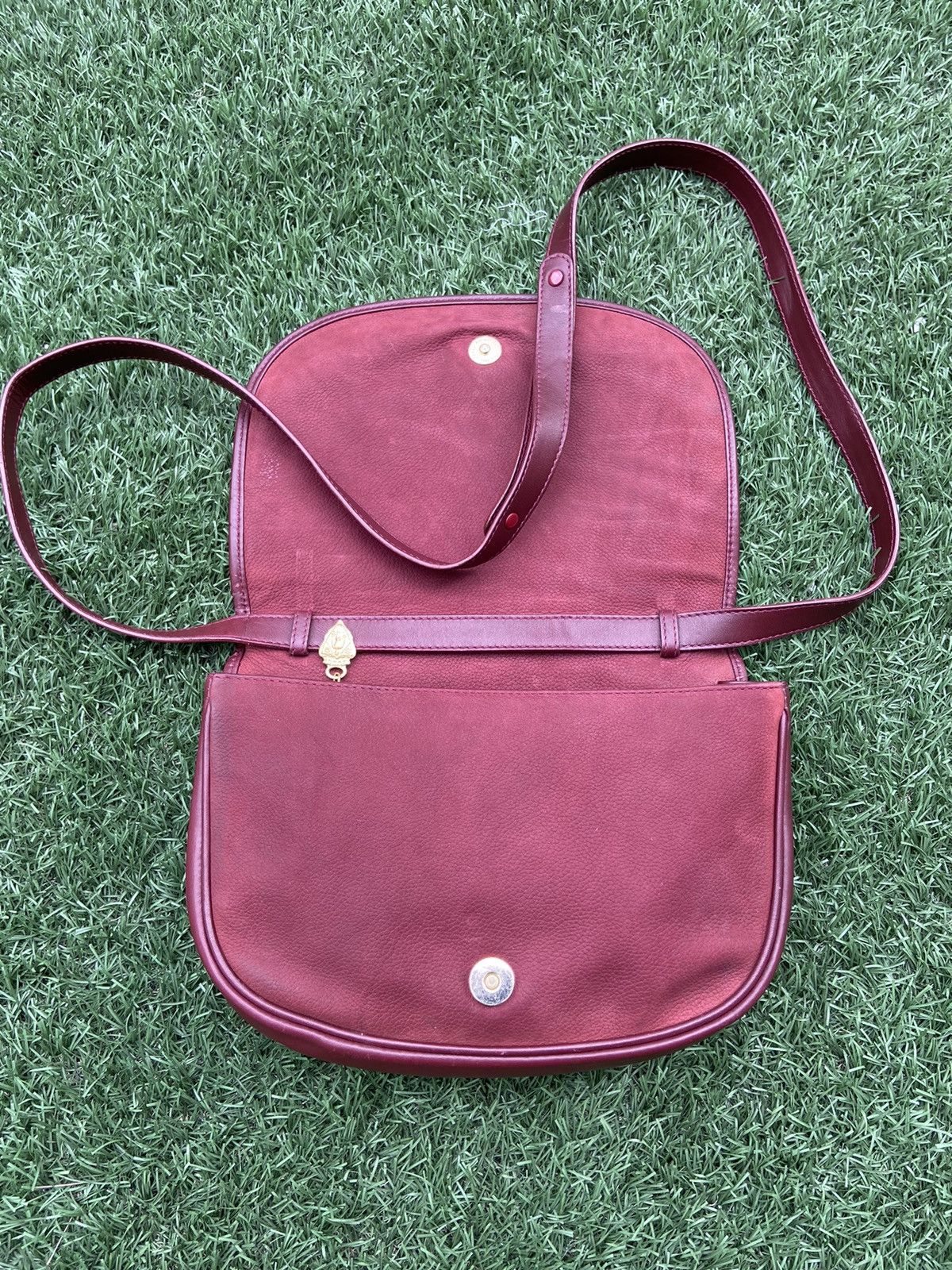 Gucci Gucci Burgundy Marron Hobo Suede Leather Crossbody Bag Size ONE SIZE - 9 Thumbnail