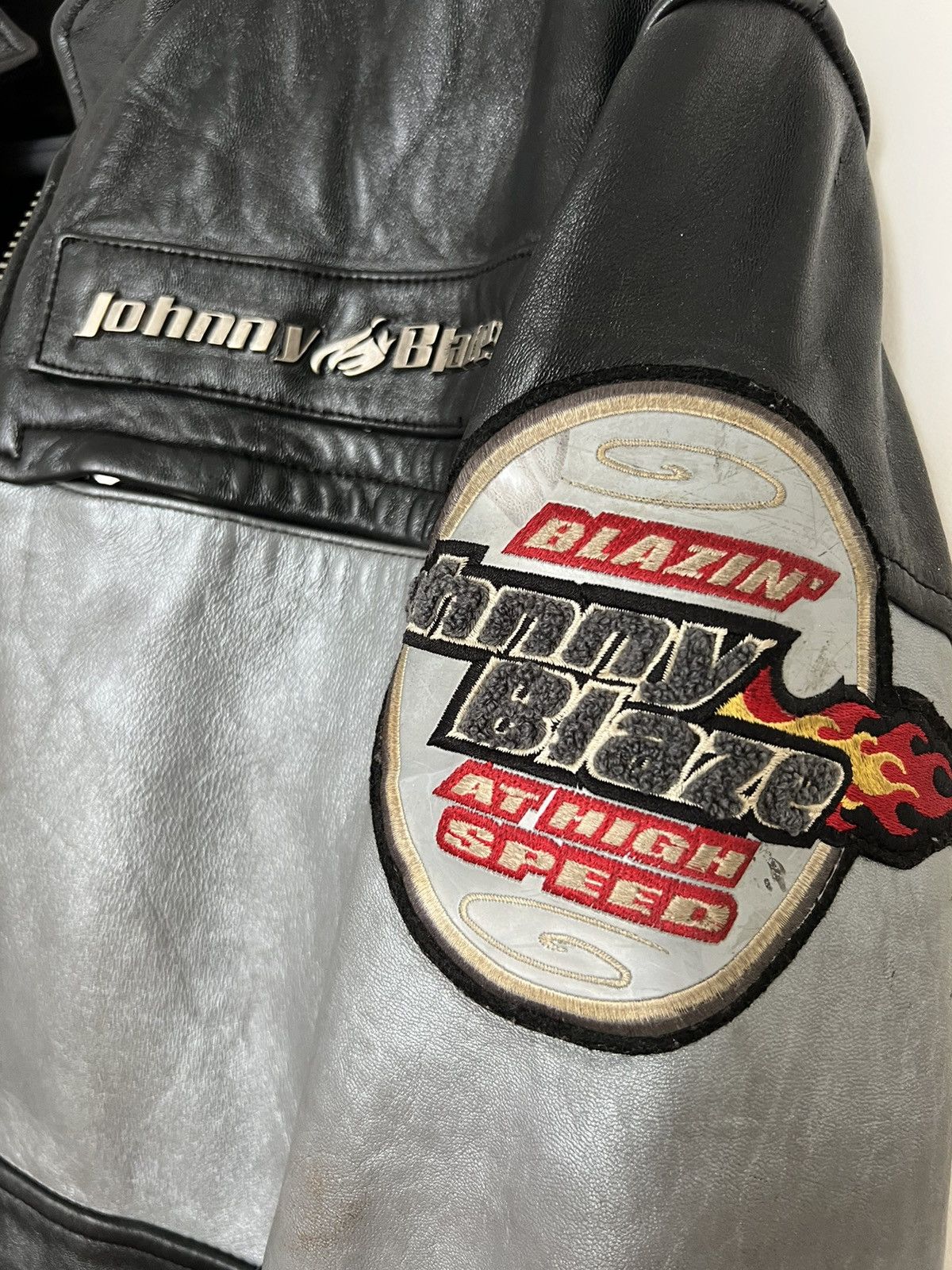 Vintage Johnny blaze leather race jacket Size US M / EU 48-50 / 2 - 3 Thumbnail