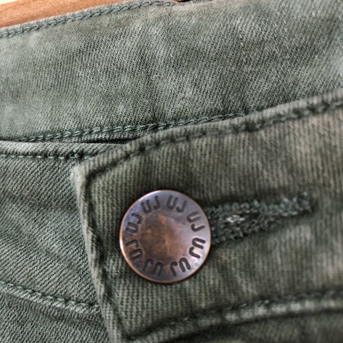 Japanese Brand × Uniqlo UJ UNIQLO GREEN MULTIPOCKET SKINNY CARGO PANTS #c661 Size US 27 - 6 Thumbnail