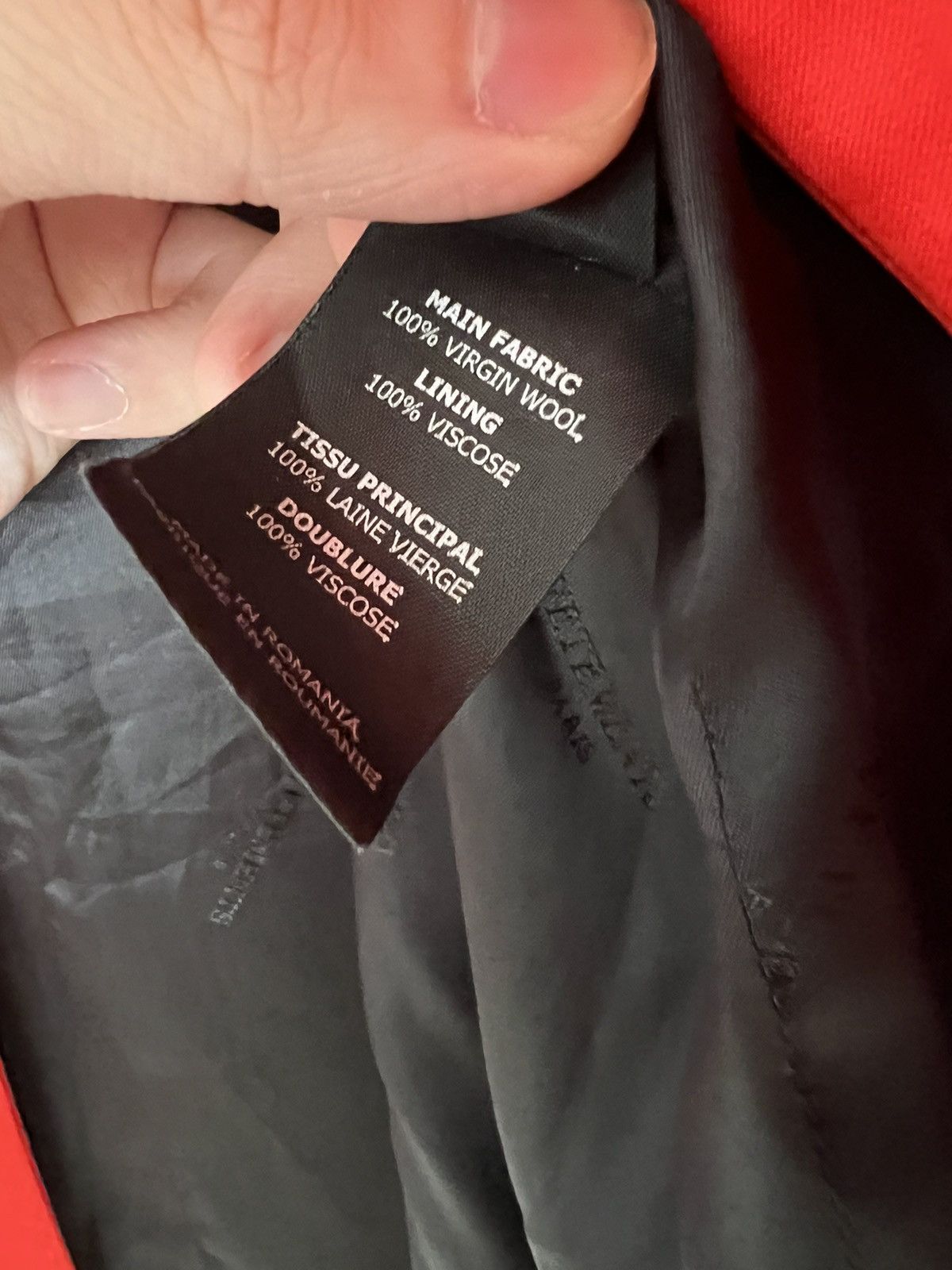 Vetements Vetements cape effect red wool blazer Size 46R - 8 Thumbnail