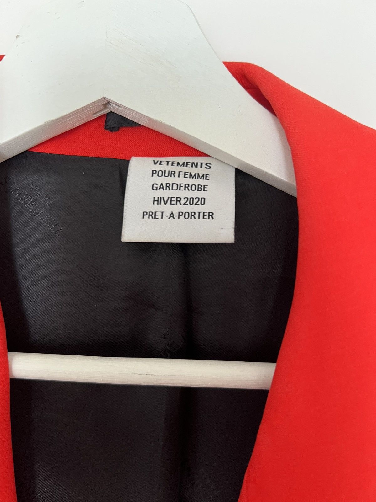 Vetements Vetements cape effect red wool blazer Size 46R - 6 Thumbnail