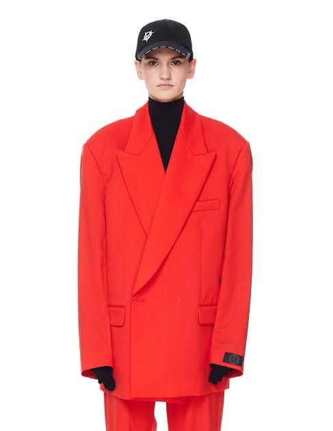 Vetements Vetements cape effect red wool blazer Size 46R - 3 Thumbnail