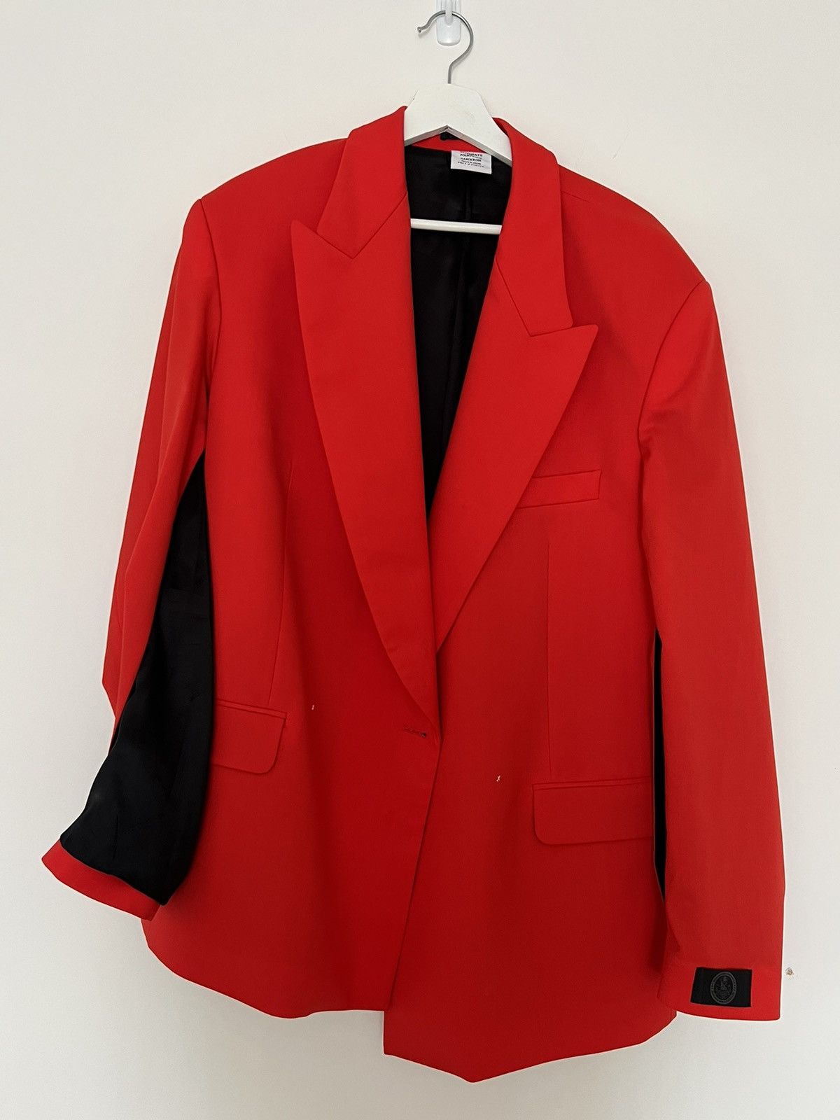 Vetements Vetements cape effect red wool blazer Size 46R - 4 Thumbnail