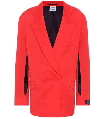 Vetements Vetements cape effect red wool blazer Size 46R - 2 Thumbnail