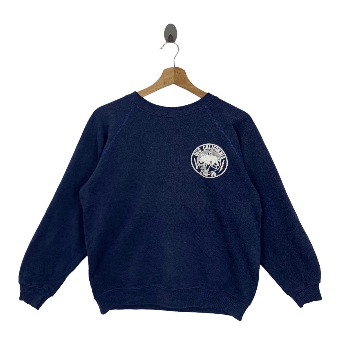 Vintage 80s USS California CGN-36 Nuclear Ship Sweater