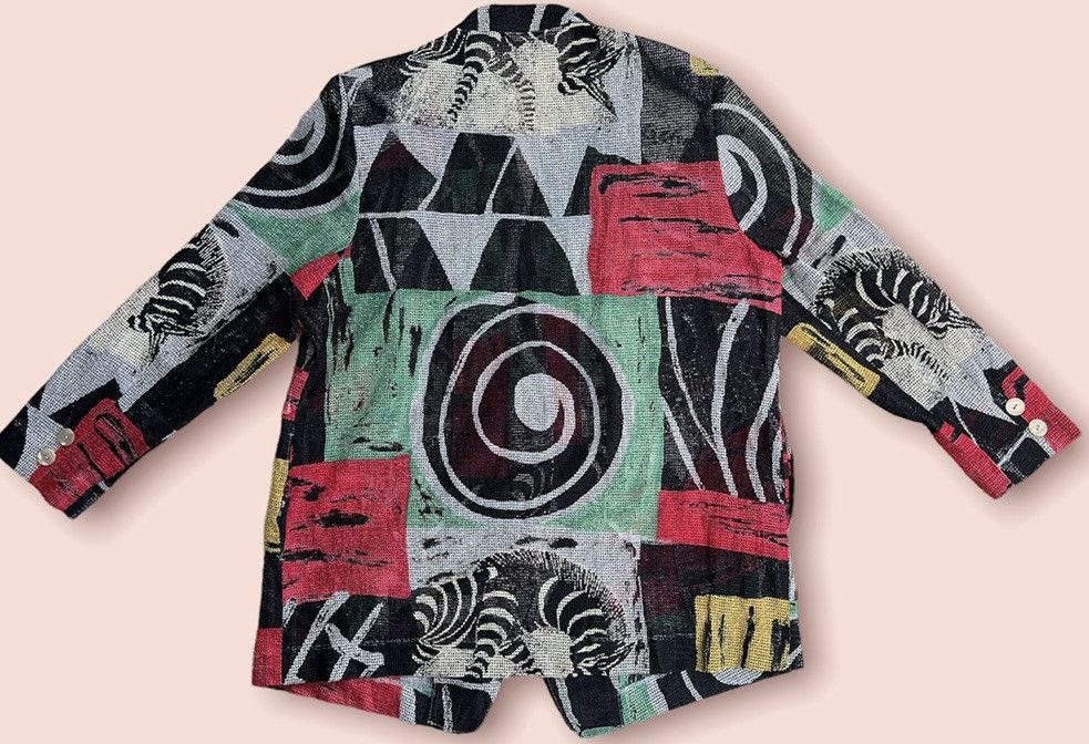 Vintage VINTAGE ZEBRA PRINT MESH BOHEMIAN BLAZER MICPORE JAPAN Size US M / EU 48-50 / 2 - 6 Thumbnail