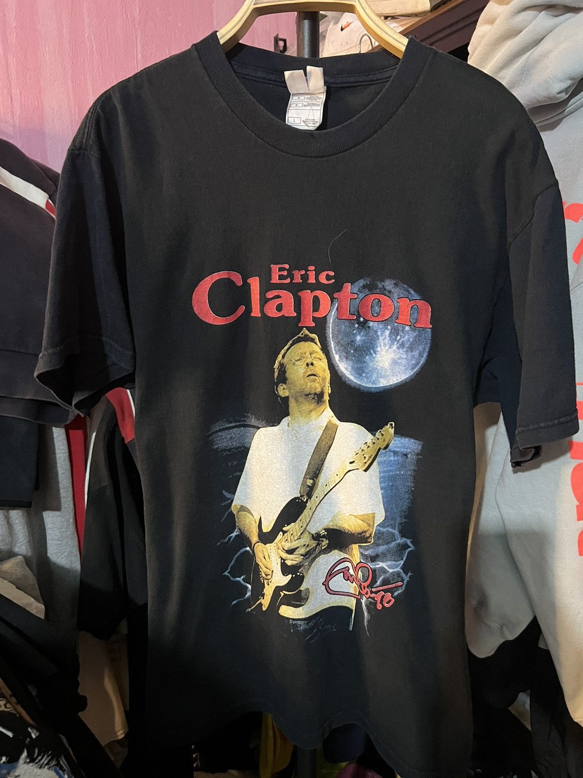 T-Shirt Eric Clapton Tour 2004 - Taille Medium Noir - Occasion Très Bon État