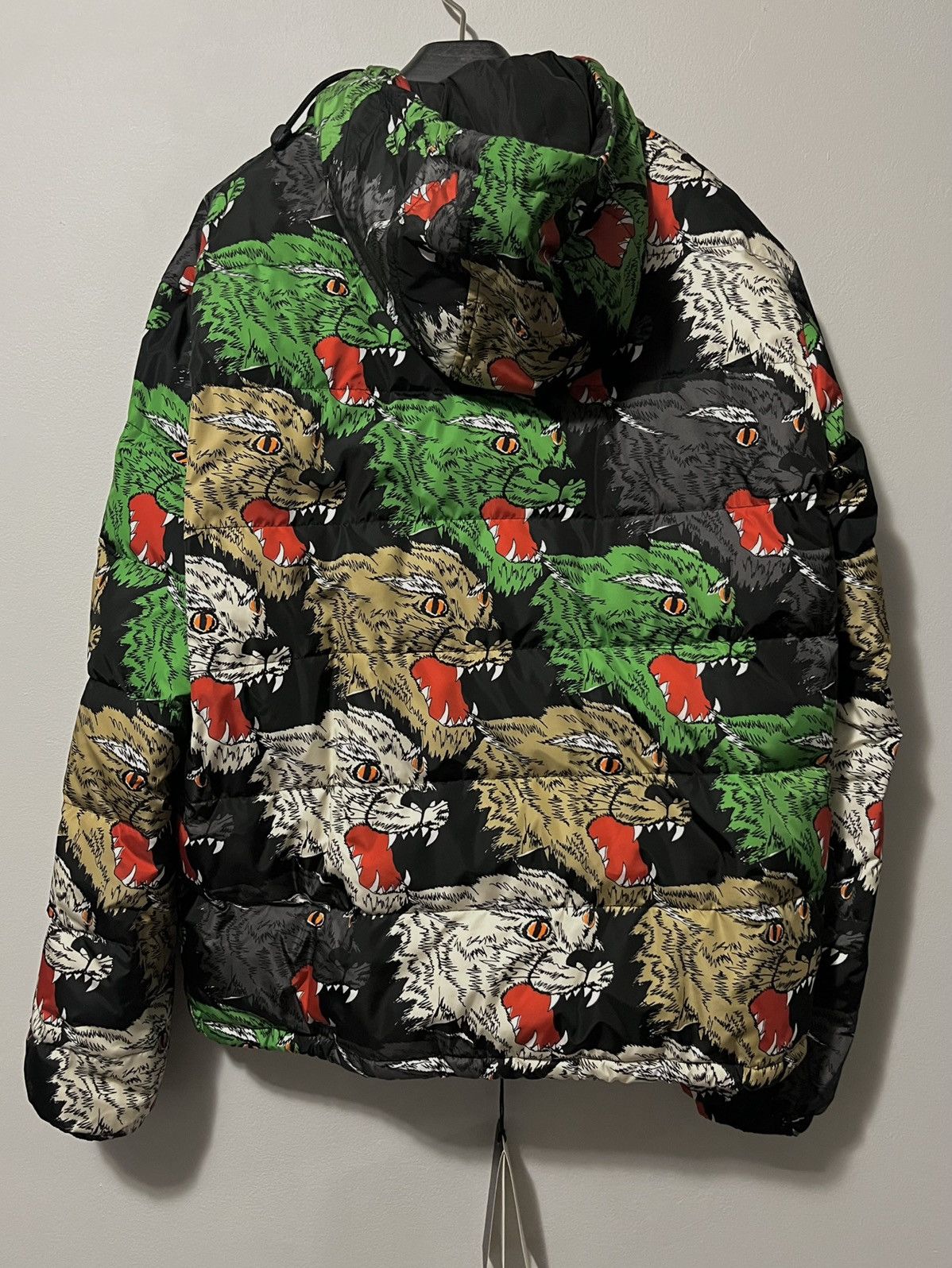 image of Gucci Fw18 Panther Print Padded Down Puffer Jacket, Men's (Size Small)