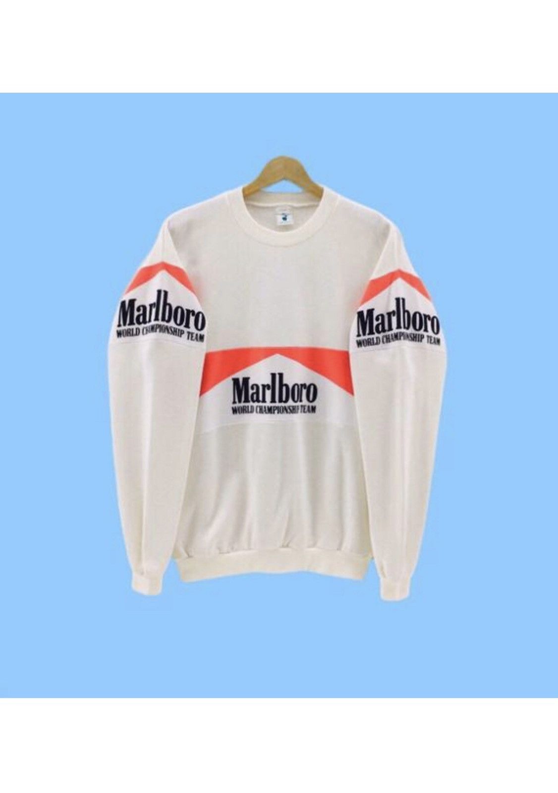 　　　　スウェット ホワイト 　 Marlboro クルーネック Medium