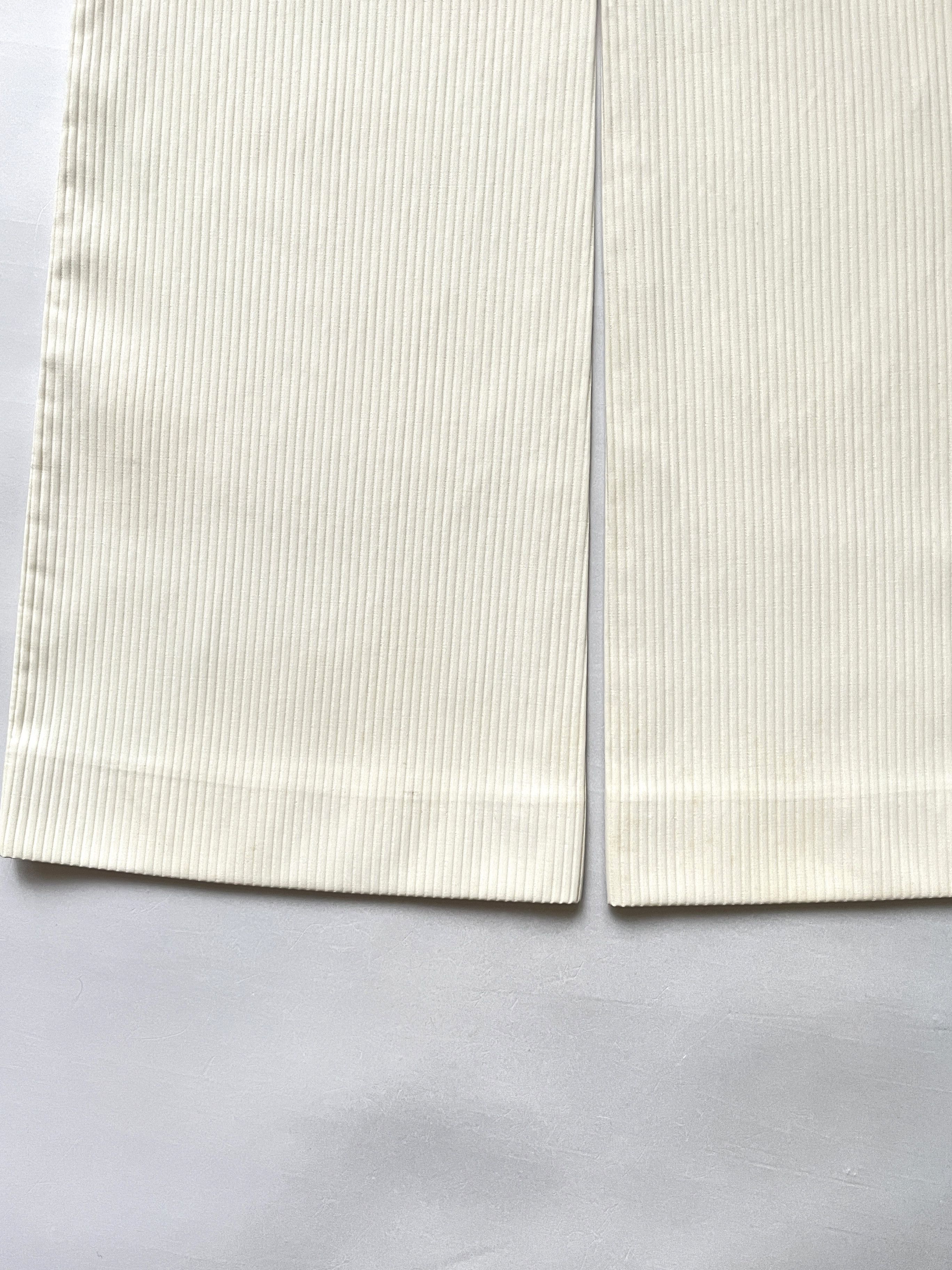 Chanel ⚡️QUICK SALE⚡️2001 Chanel Cream Ribbed Flared Pants Trousers Size 26" / US 2 / IT 38 - 10 Thumbnail
