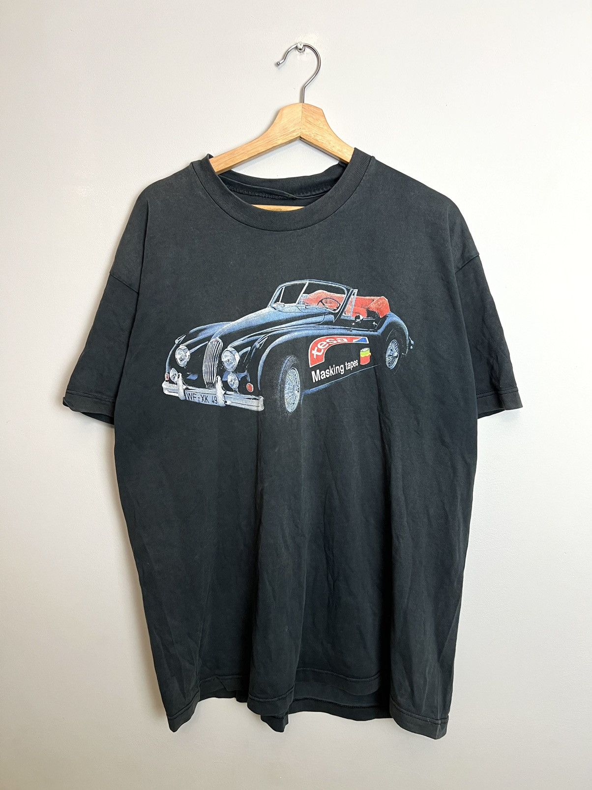 Vintage Rare Vintage 90s Jaguar Car Tshirt Washed Black XL Hype Size US XL / EU 56 / 4 - 1 Thumbnail