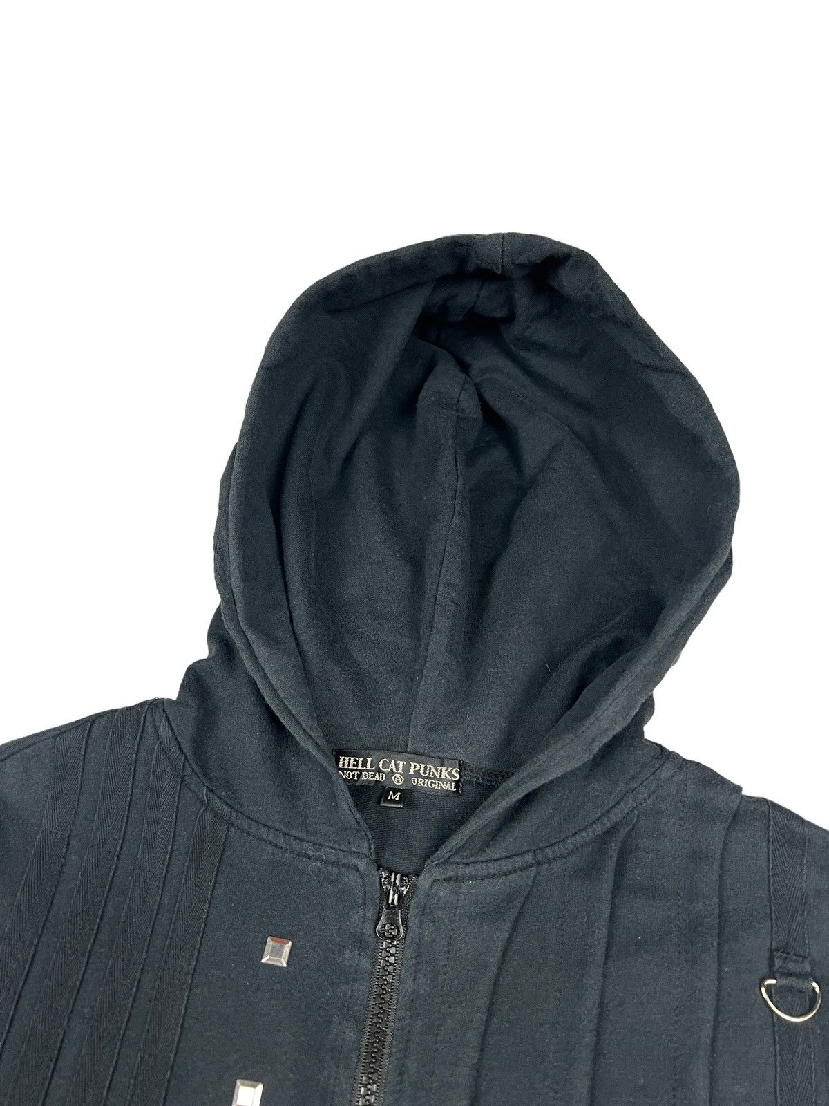 Japanese Brand Hell Cat Punks Studded Zipper Anarchy Hoodie Size US M / EU 48-50 / 2 - 9 Thumbnail