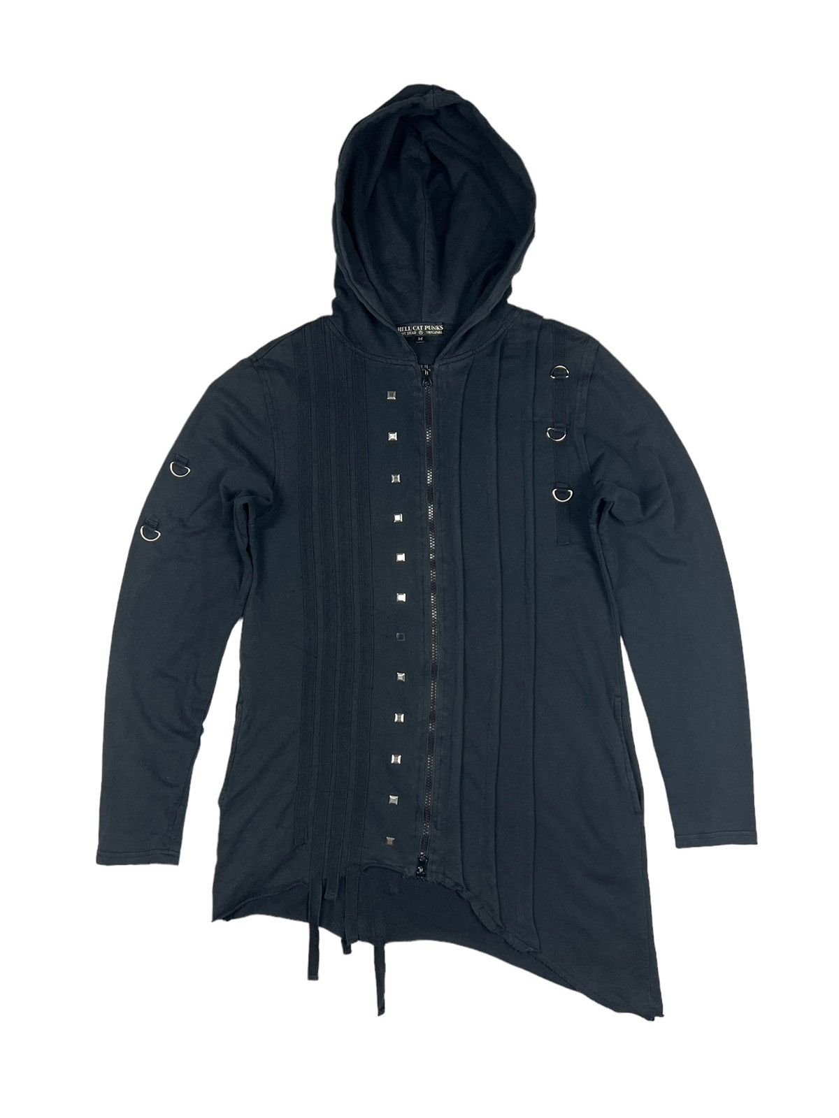 Japanese Brand Hell Cat Punks Studded Zipper Anarchy Hoodie Size US M / EU 48-50 / 2 - 1 Thumbnail