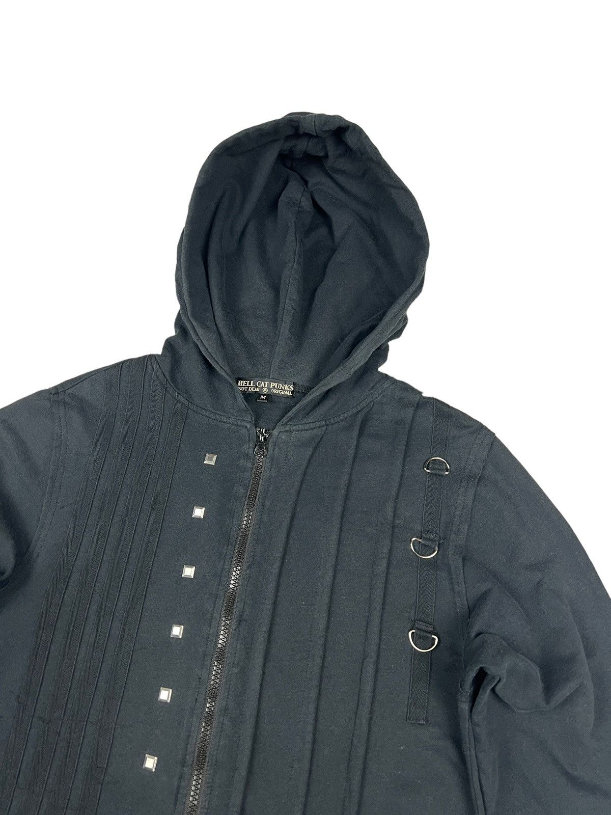 Japanese Brand Hell Cat Punks Studded Zipper Anarchy Hoodie Size US M / EU 48-50 / 2 - 5 Thumbnail