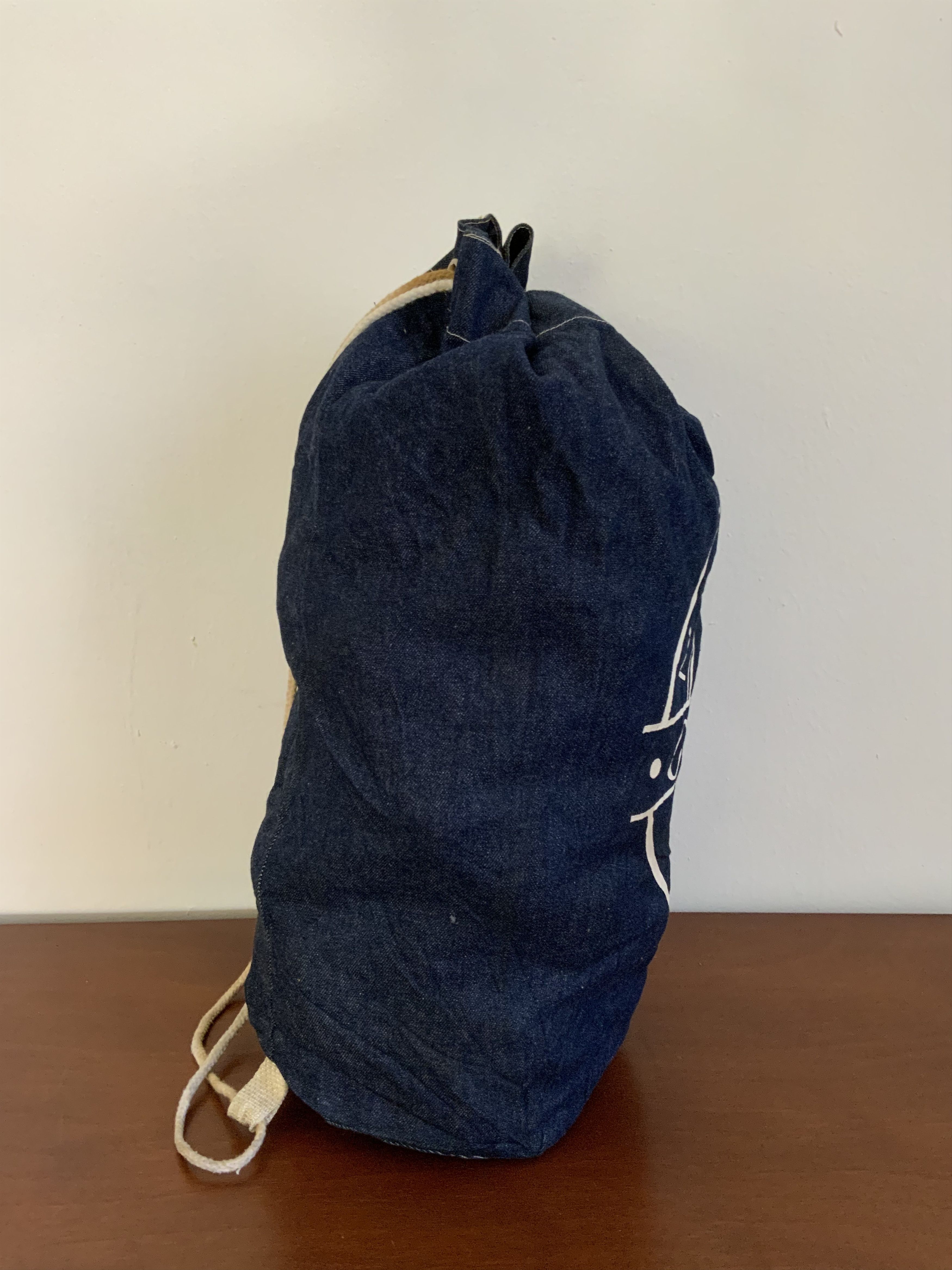 Japanese Brand Vintage 90s New York Capital Denim Bagpack Size ONE SIZE - 6 Thumbnail