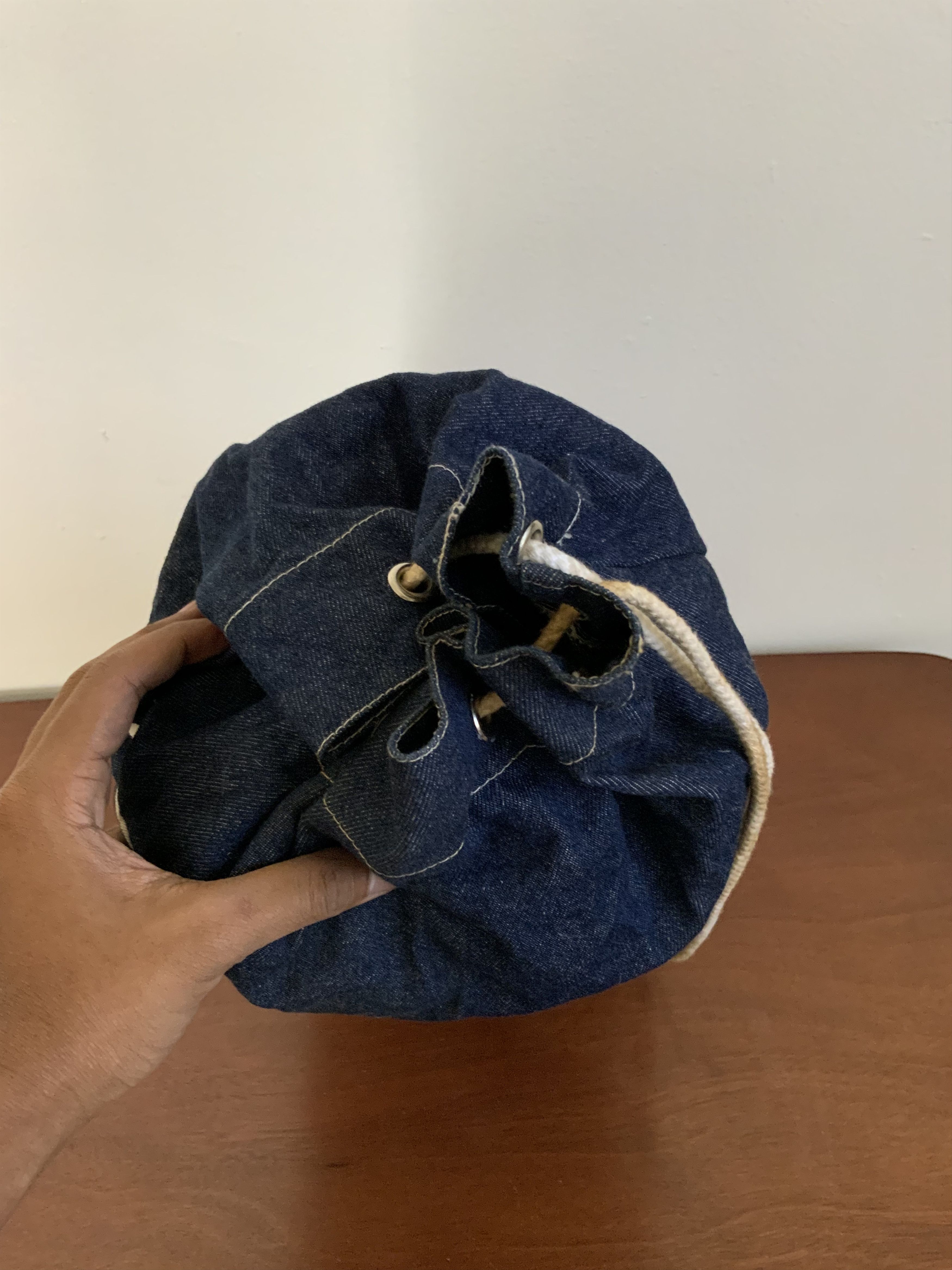 Japanese Brand Vintage 90s New York Capital Denim Bagpack Size ONE SIZE - 11 Thumbnail
