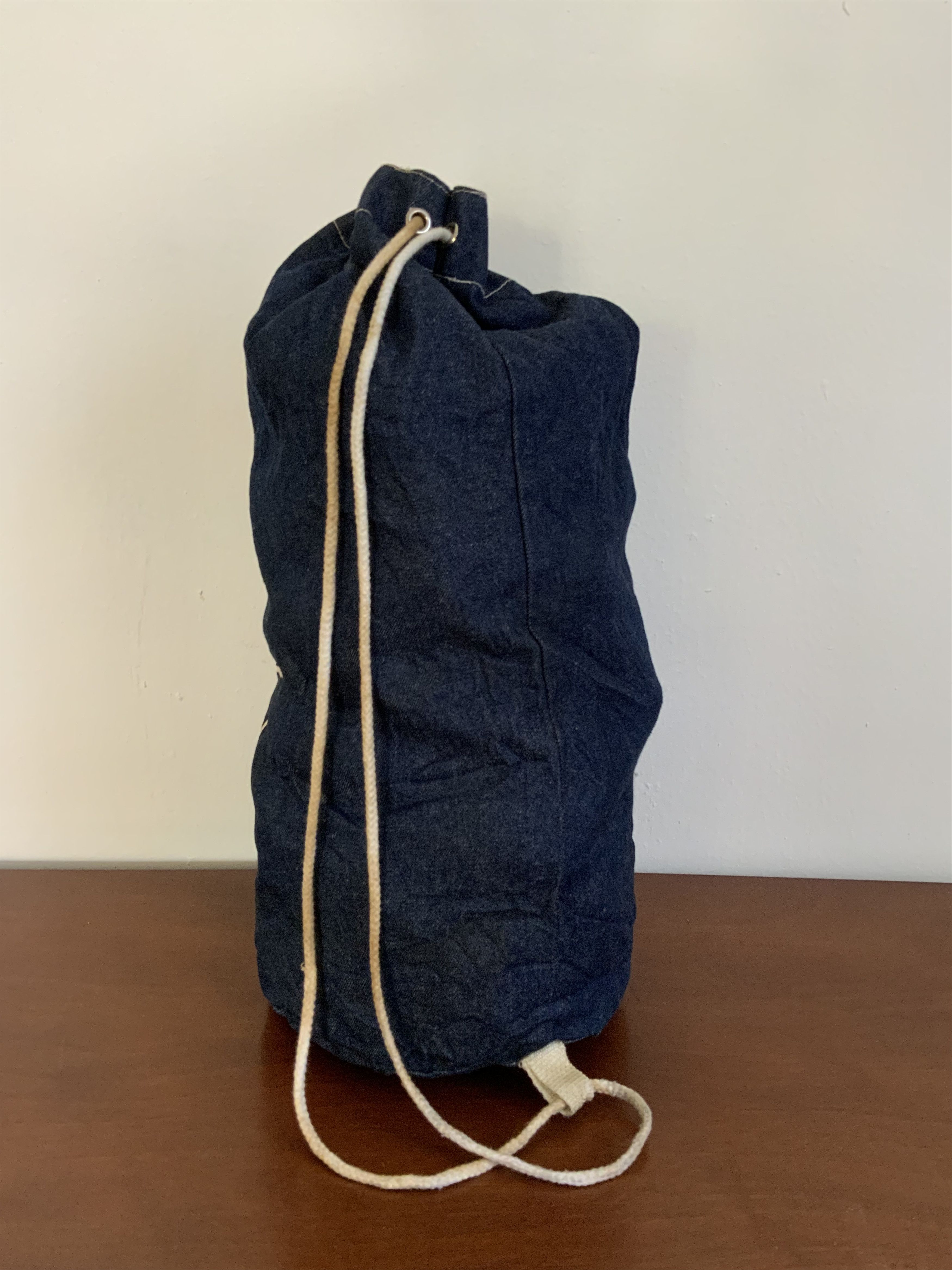 Japanese Brand Vintage 90s New York Capital Denim Bagpack Size ONE SIZE - 5 Thumbnail