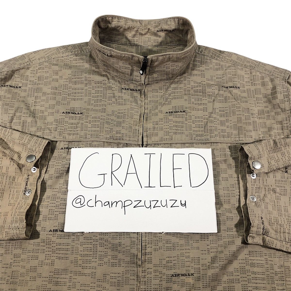 Airwalk Airwalk Small Phrase Word Zipper Jacket Windbreaker Size US XXL / EU 58 / 5 - 3 Thumbnail