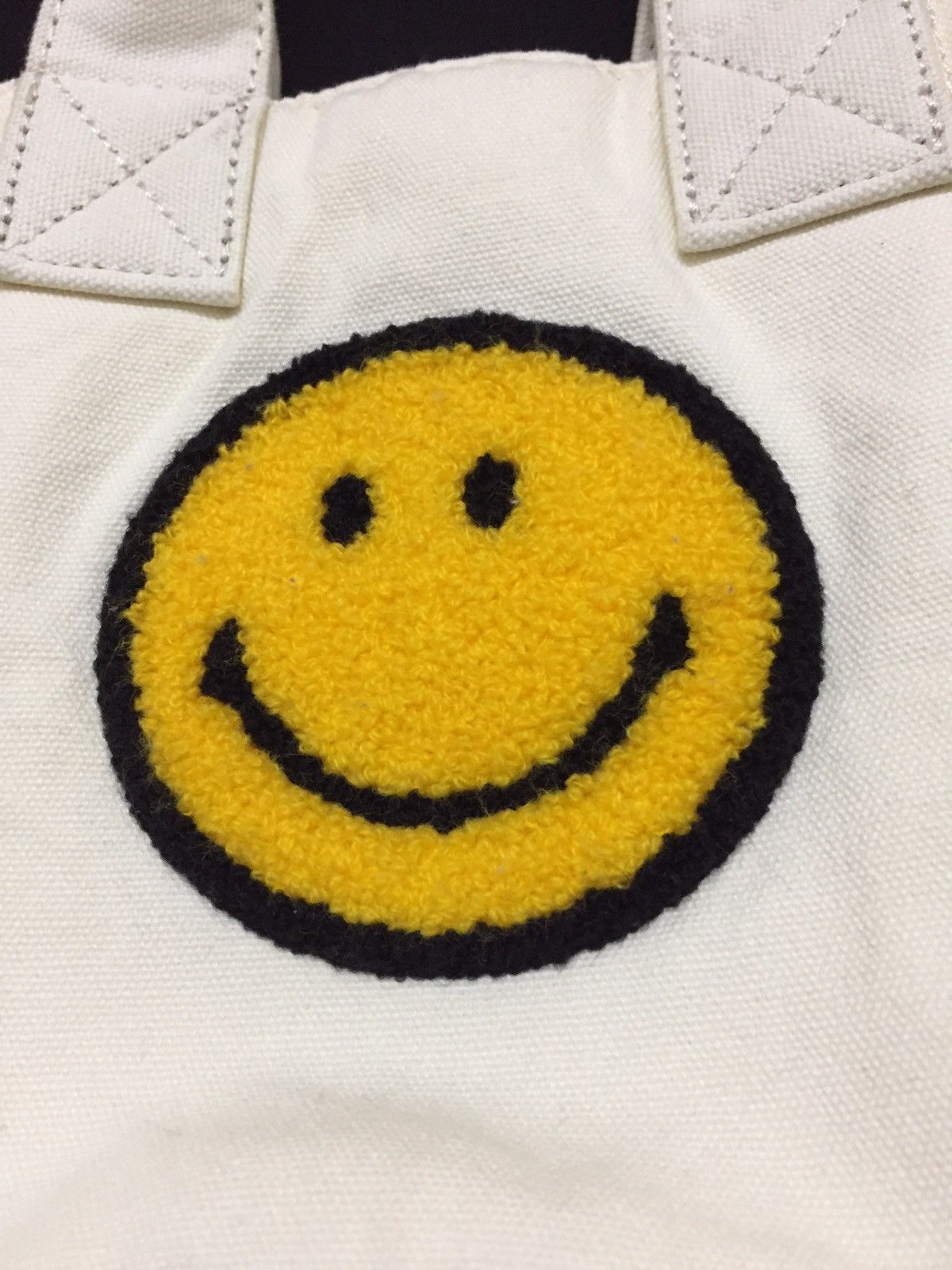 Japanese Brand Japanese brand smile emoji tote bag inspired by kapital Size ONE SIZE - 5 Thumbnail