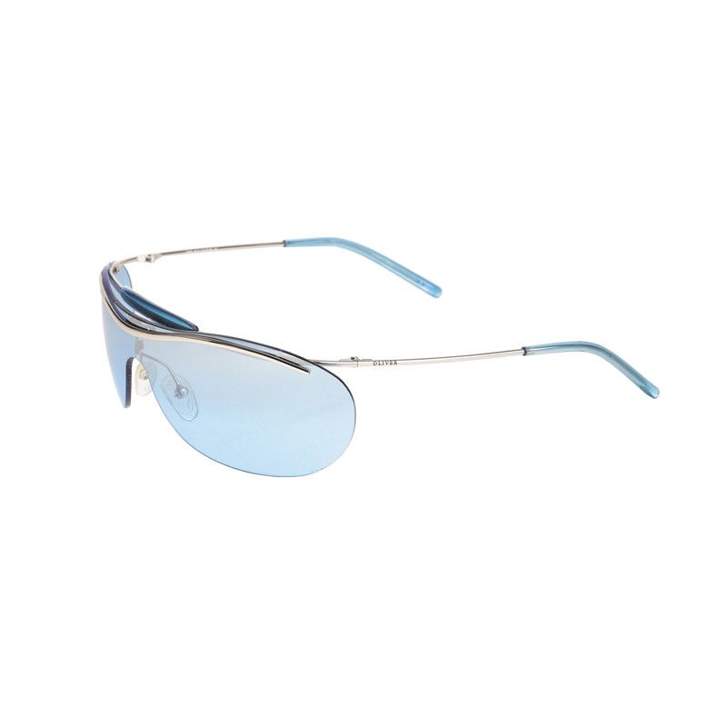 Valentino Oliver by Valentino 90's Blue Aviator Rimless Sunglasses Size ONE SIZE - 2 Thumbnail