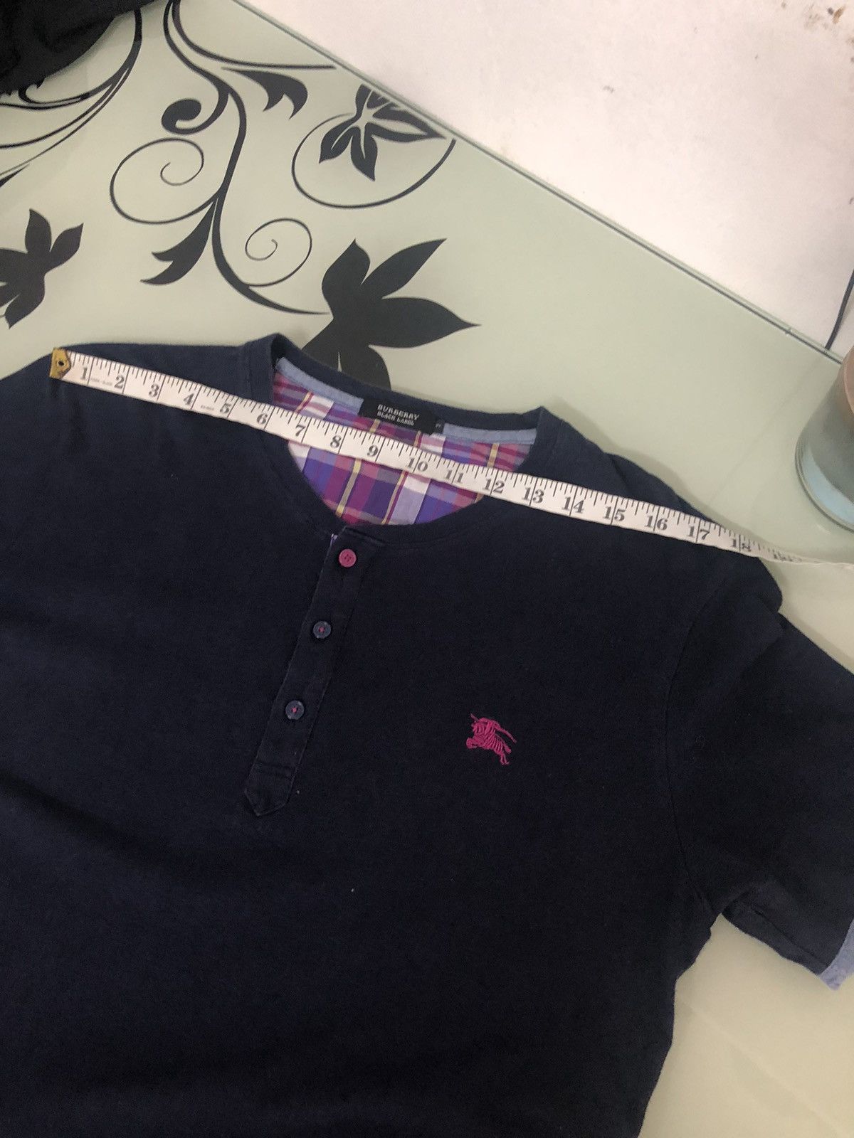 Burberry Vintage Burberry Black Label Nova Check Button Tshirt Size US M / EU 48-50 / 2 - 19 Thumbnail