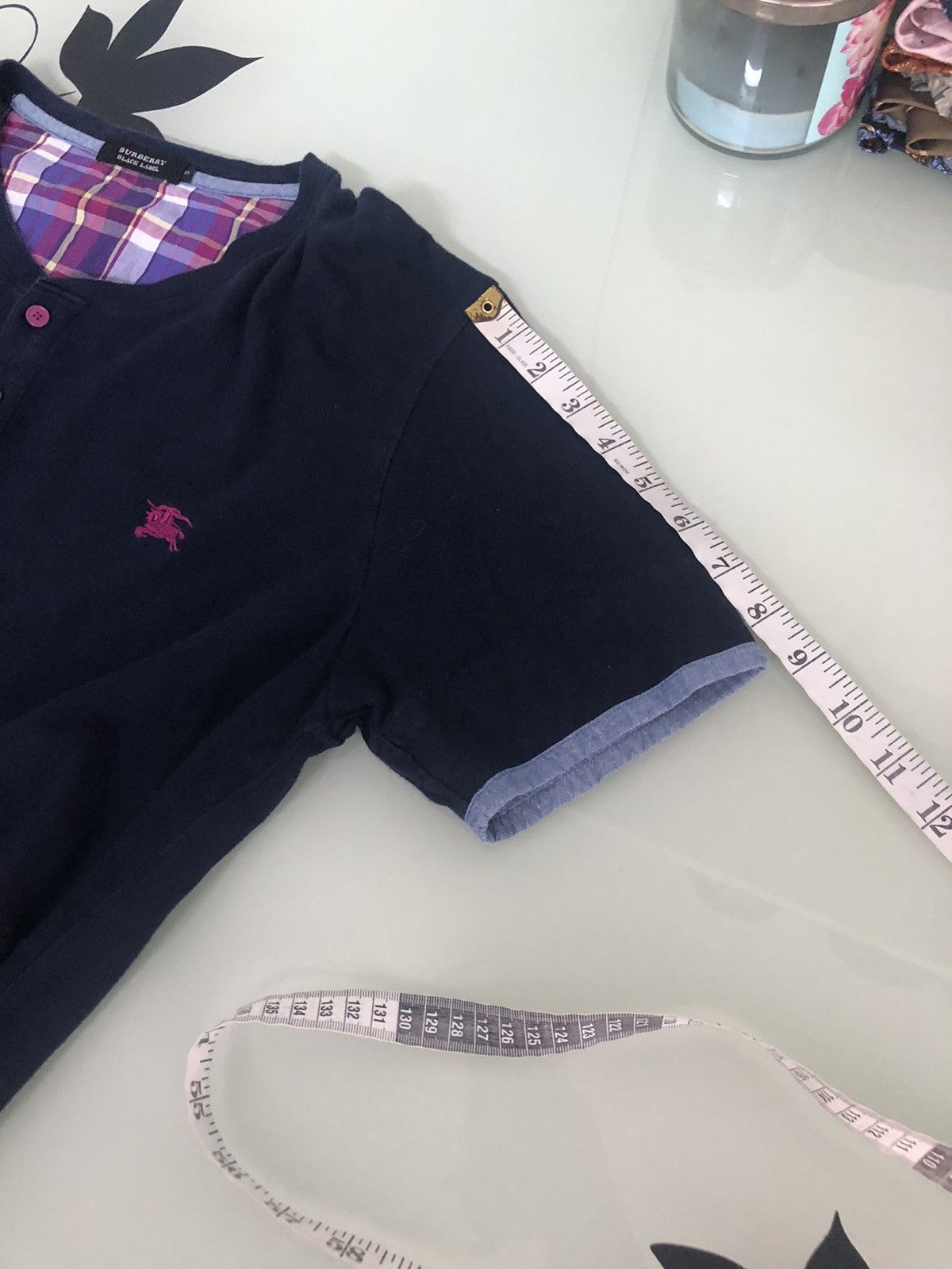 Burberry Vintage Burberry Black Label Nova Check Button Tshirt Size US M / EU 48-50 / 2 - 20 Thumbnail