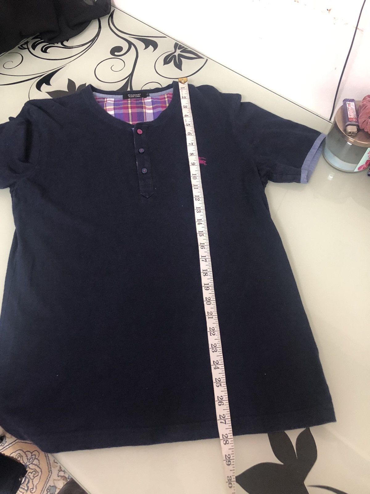 Burberry Vintage Burberry Black Label Nova Check Button Tshirt Size US M / EU 48-50 / 2 - 21 Thumbnail