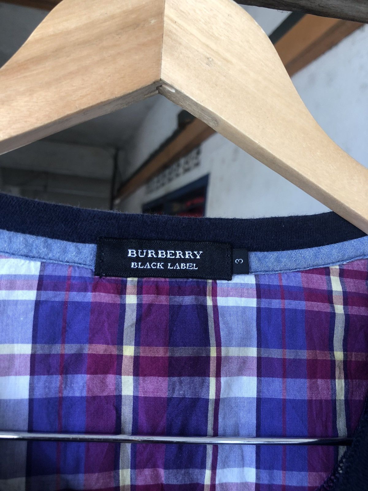 Burberry Vintage Burberry Black Label Nova Check Button Tshirt Size US M / EU 48-50 / 2 - 8 Thumbnail