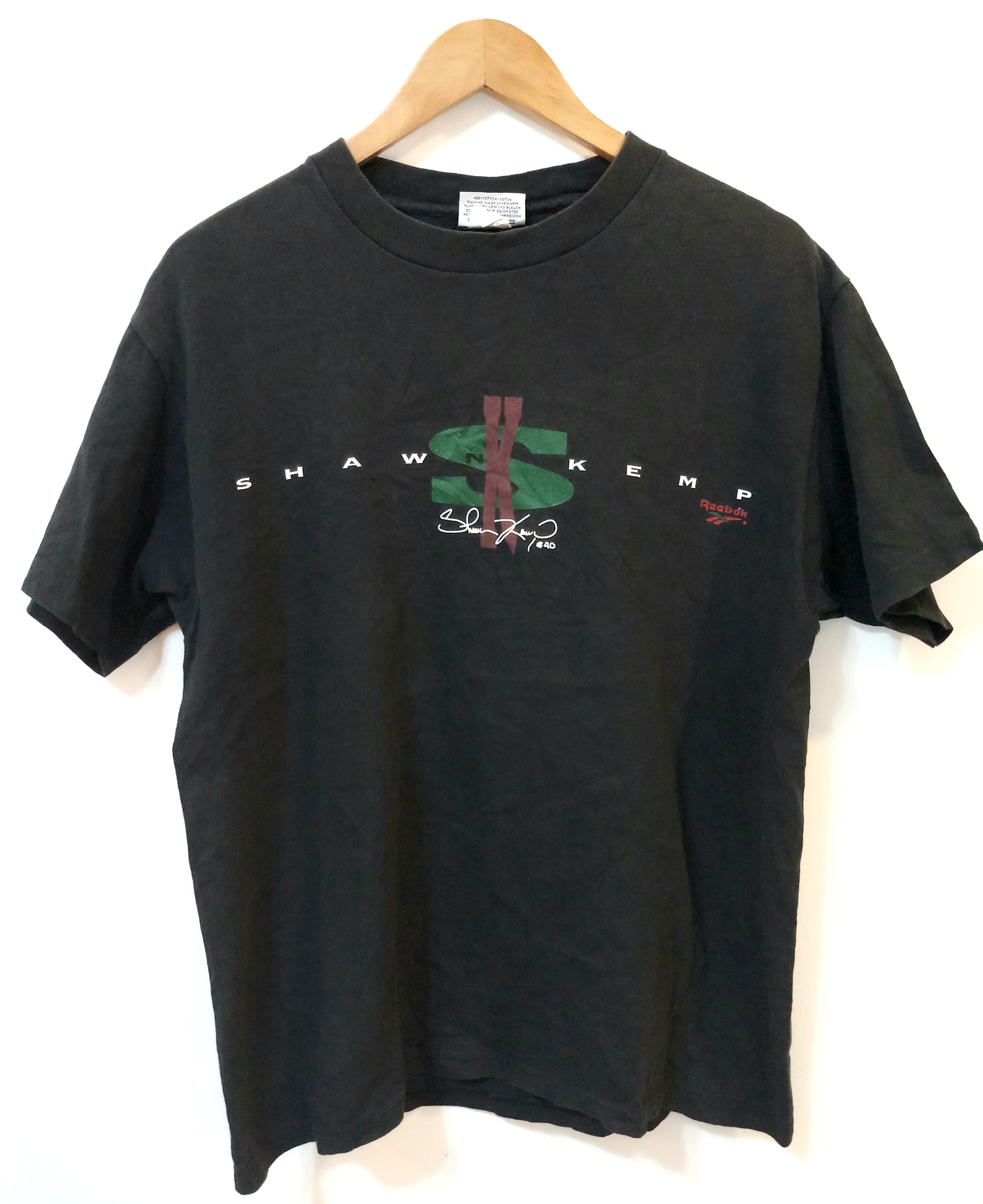 Reebok × Vintage Vintage 90s Reebok Shawn Kemp T-Shirt Size US M / EU 48-50 / 2 - 1 Thumbnail