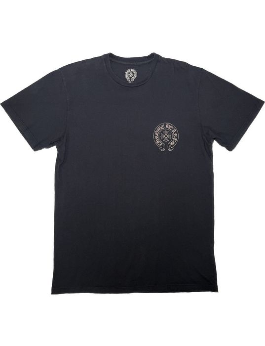 Chrome Hearts Chrome Hearts Horseshoe Cross Logo Tshirt Black | Grailed