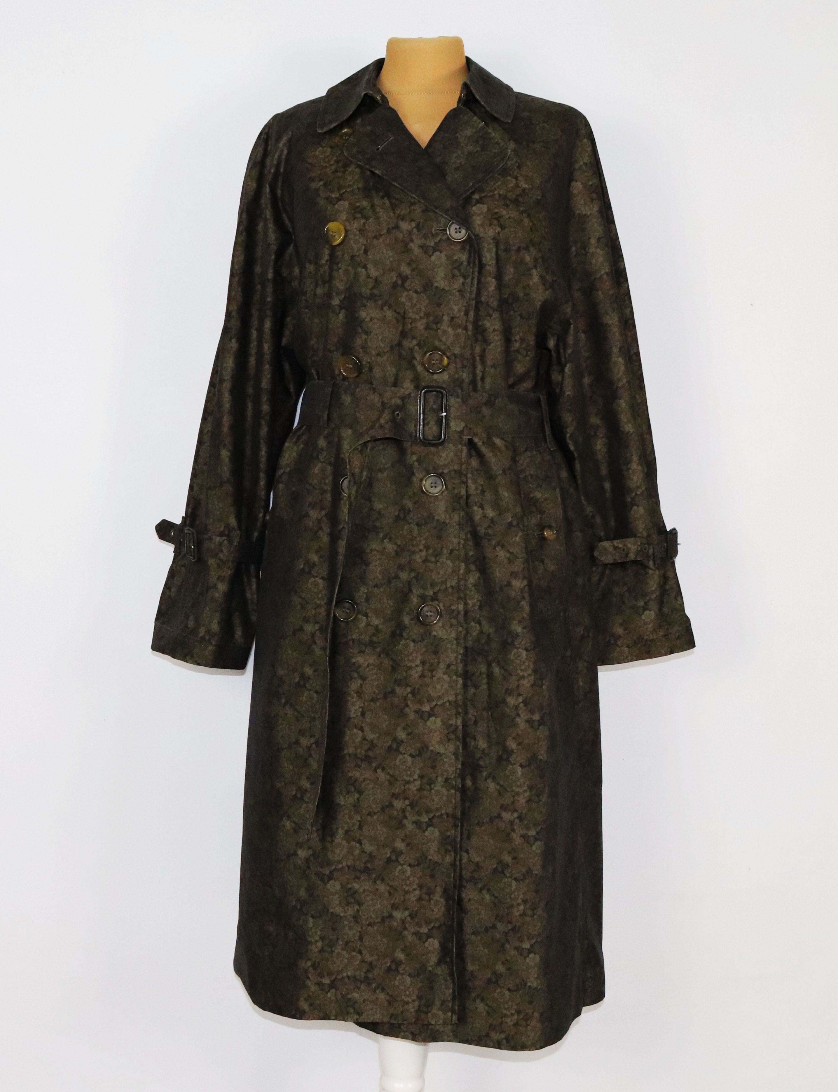 Vintage Women's Flora Cotton Coat Trench VINTAGE ! Size S / US 4 / IT 40 - 2 Preview