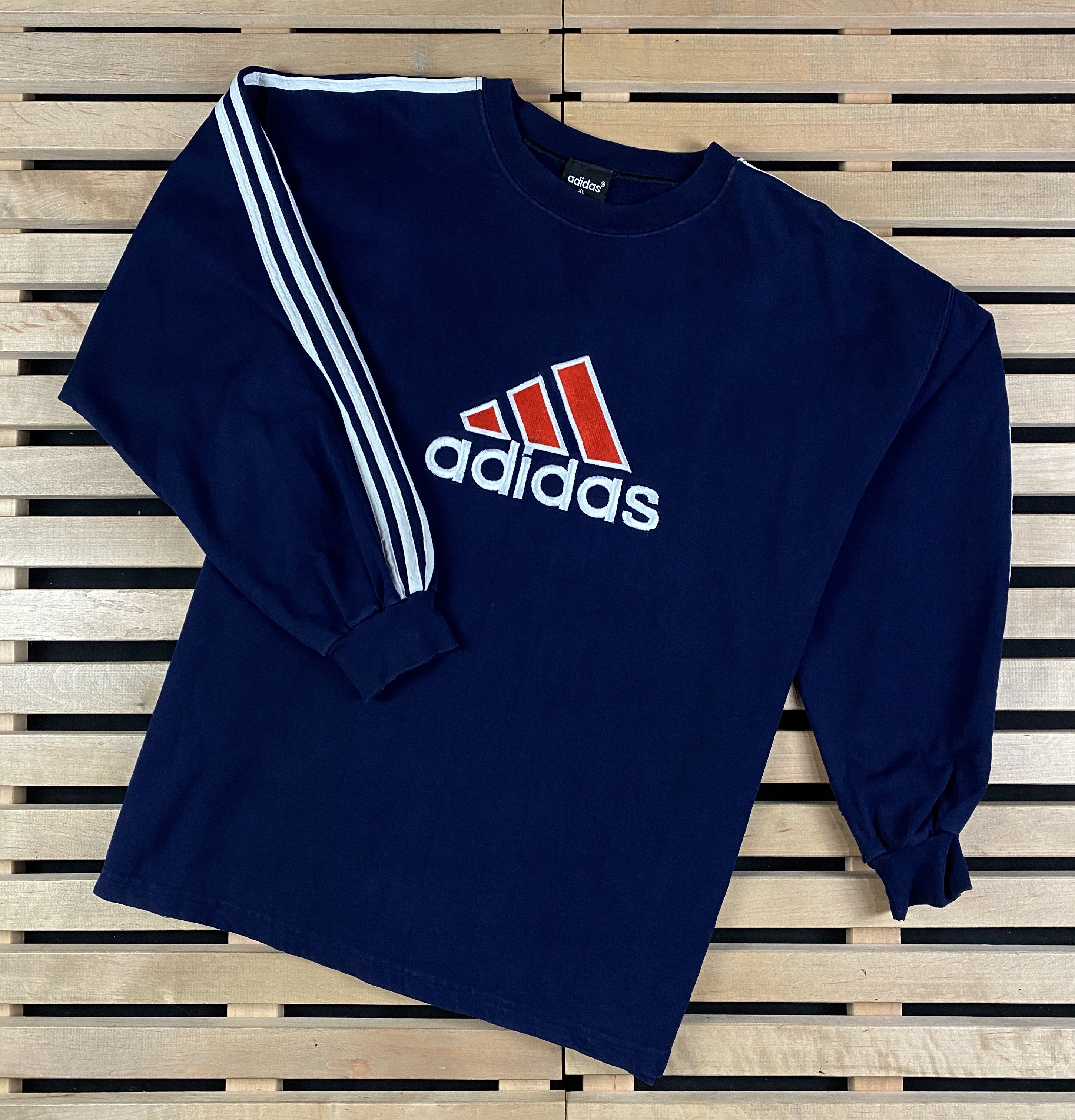 Adidas × Vintage Mens Sweatshirt Adidas Vintage Big Logo Size XL Size US XL / EU 56 / 4 - 1 Thumbnail