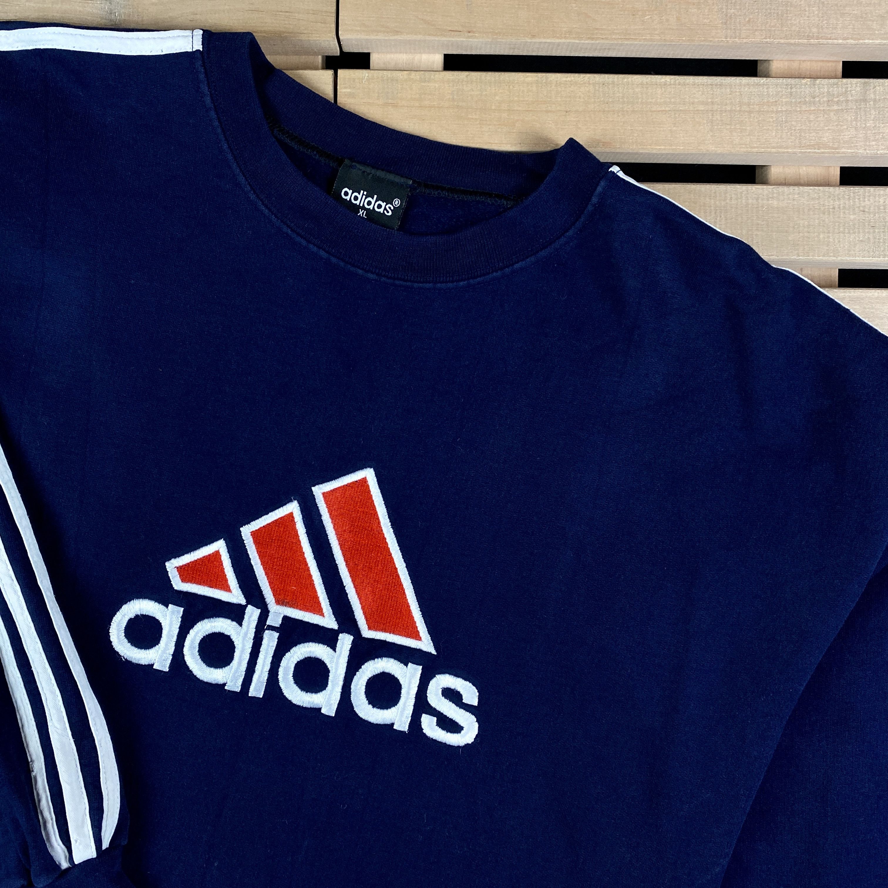 Adidas × Vintage Mens Sweatshirt Adidas Vintage Big Logo Size XL Size US XL / EU 56 / 4 - 2 Thumbnail
