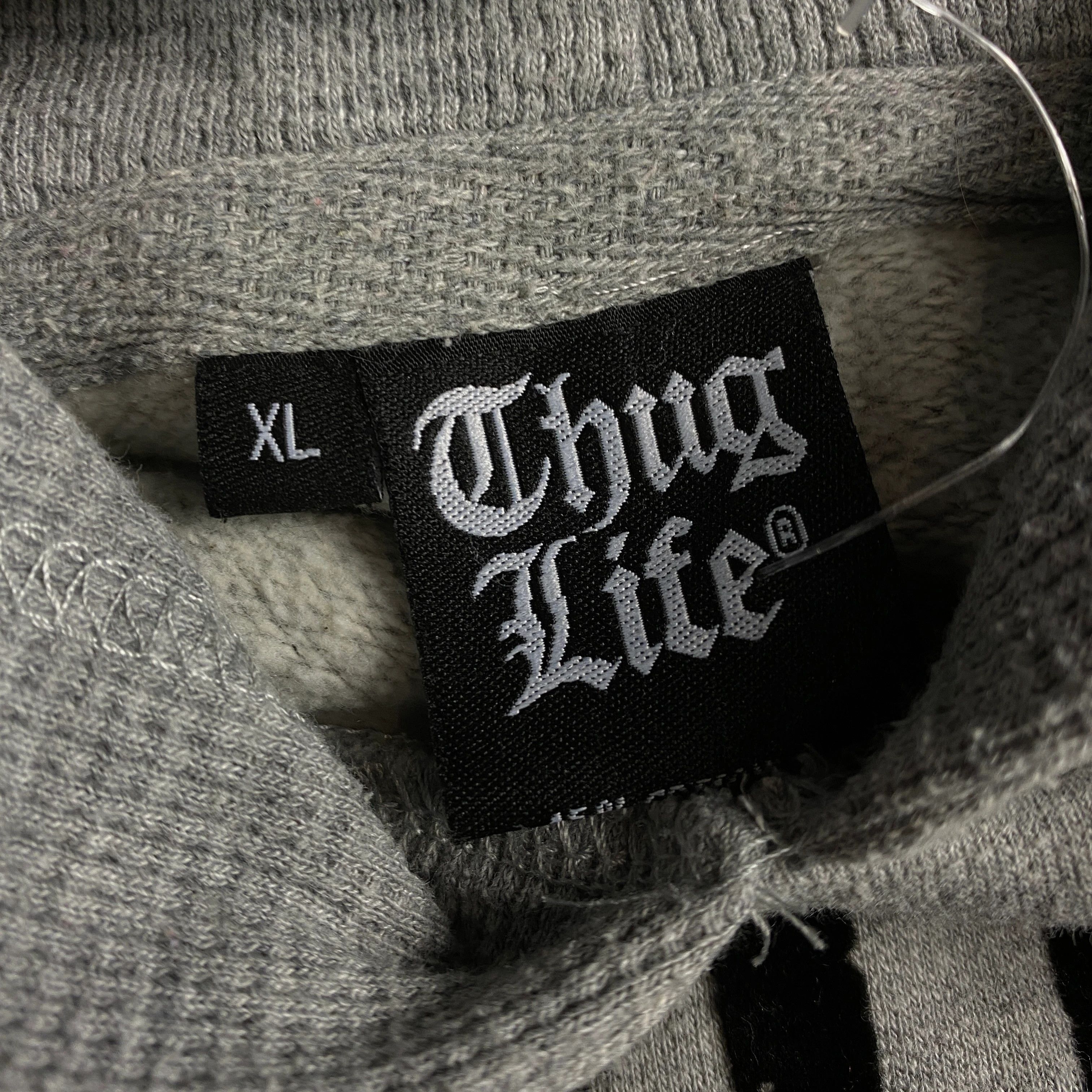 Band Tees × Vintage Mens Vintage Hoodies Thug Life Size XL Size US XL / EU 56 / 4 - 4 Thumbnail